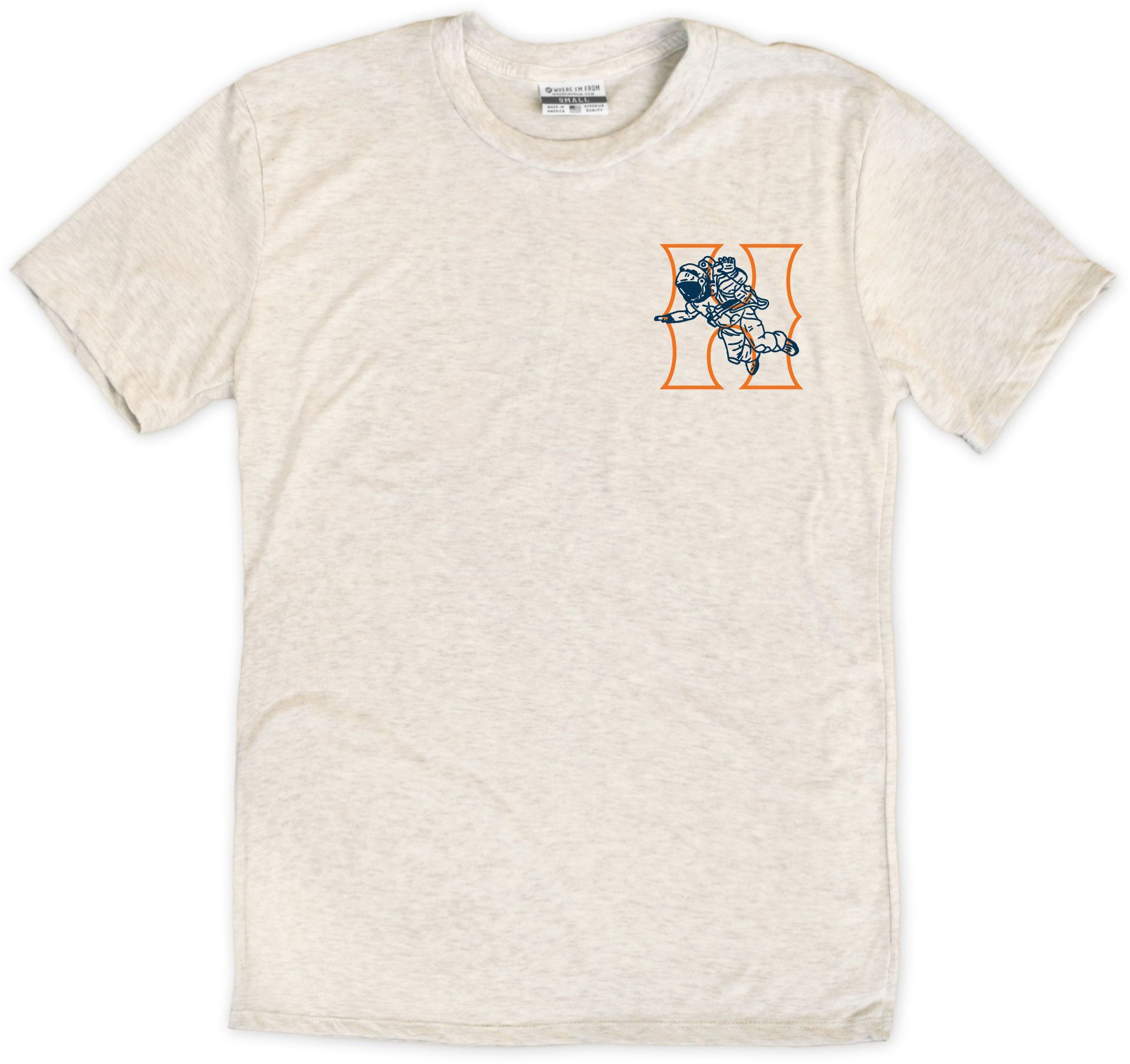 Where I'm From Adult Houston Oatmeal Baseball T-Shirt product image