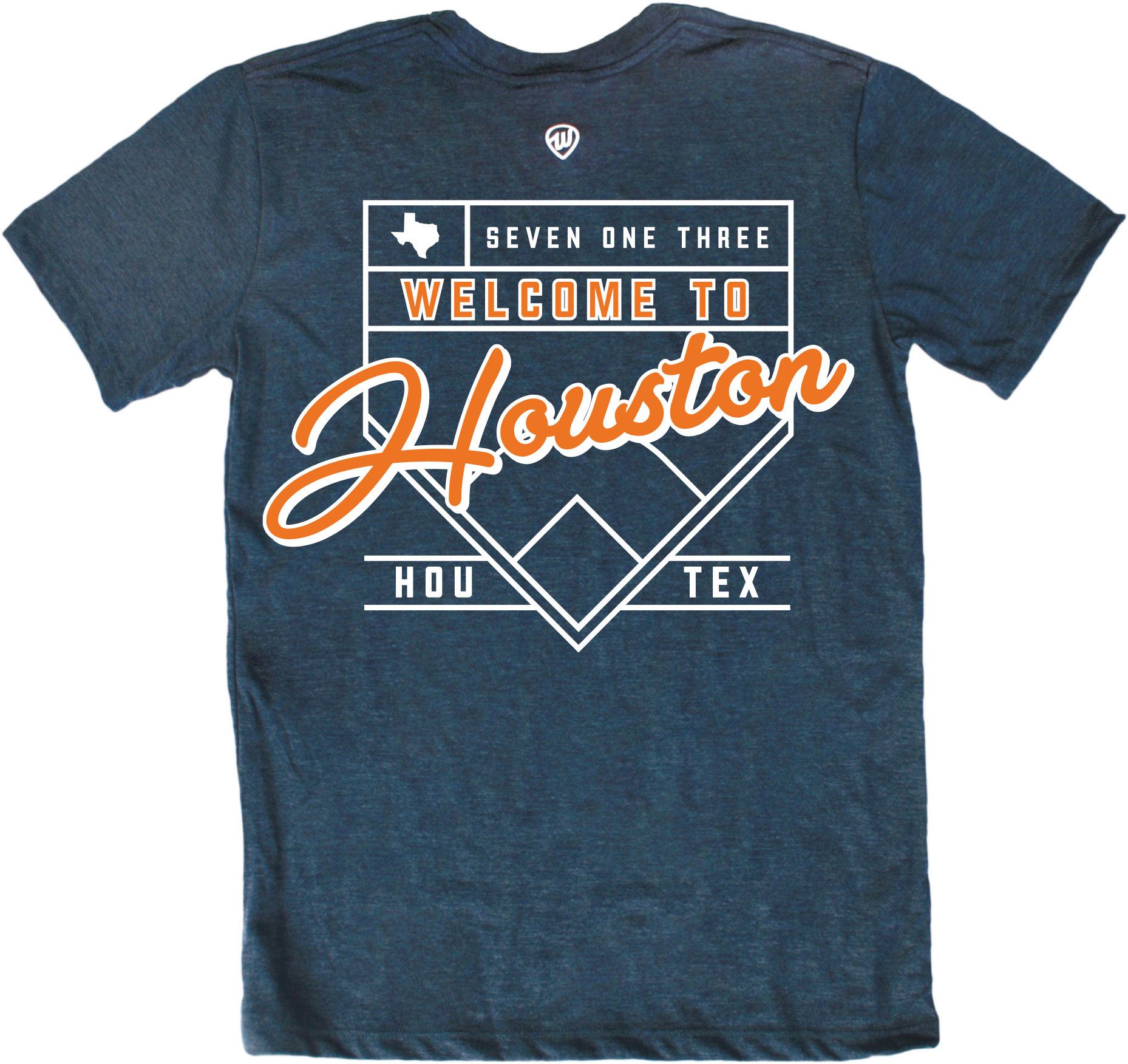 Where I'm From Adult Houston Navy Baseball T-Shirt product image
