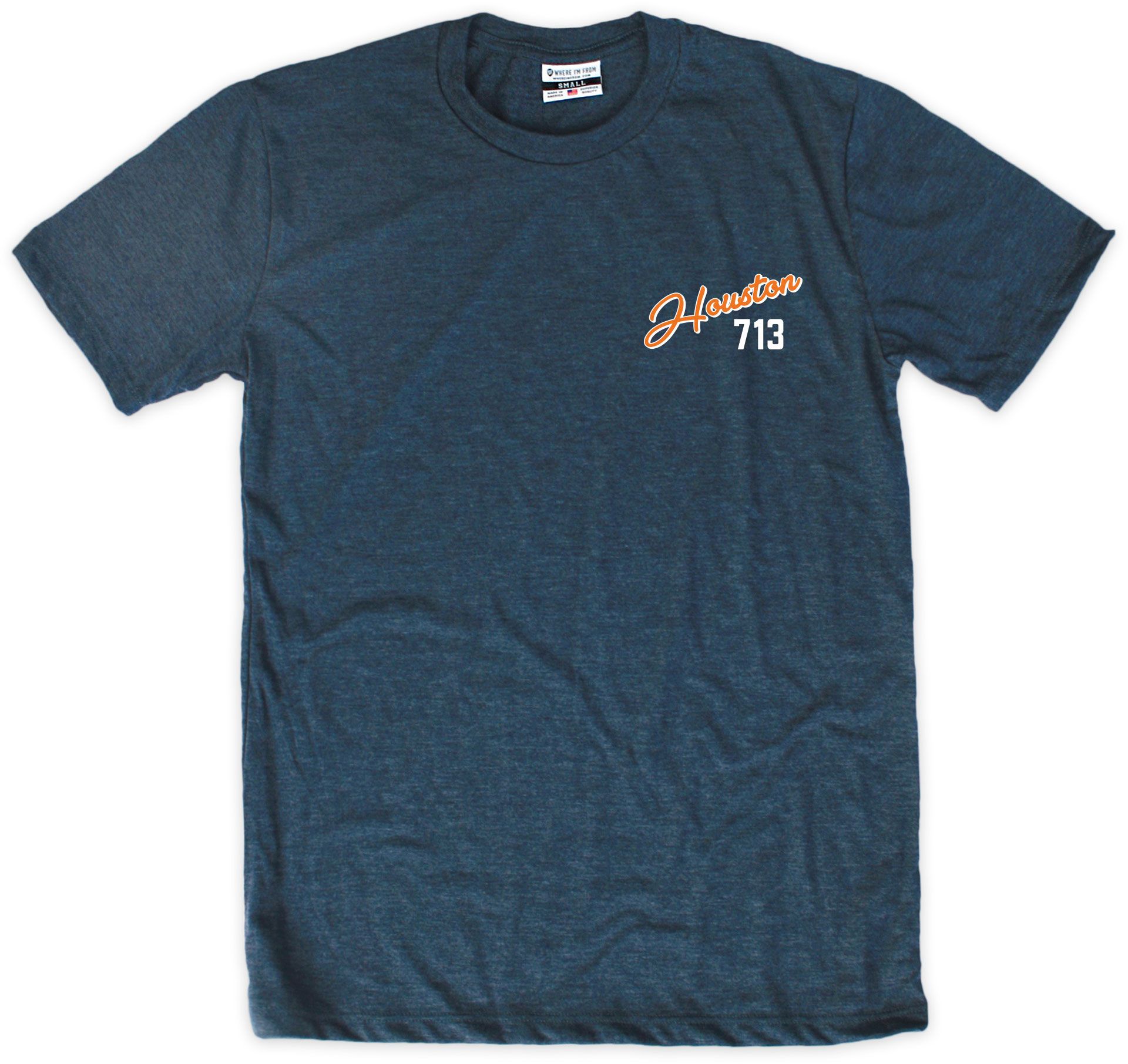 Where I'm From Adult Houston Navy Baseball T-Shirt product image