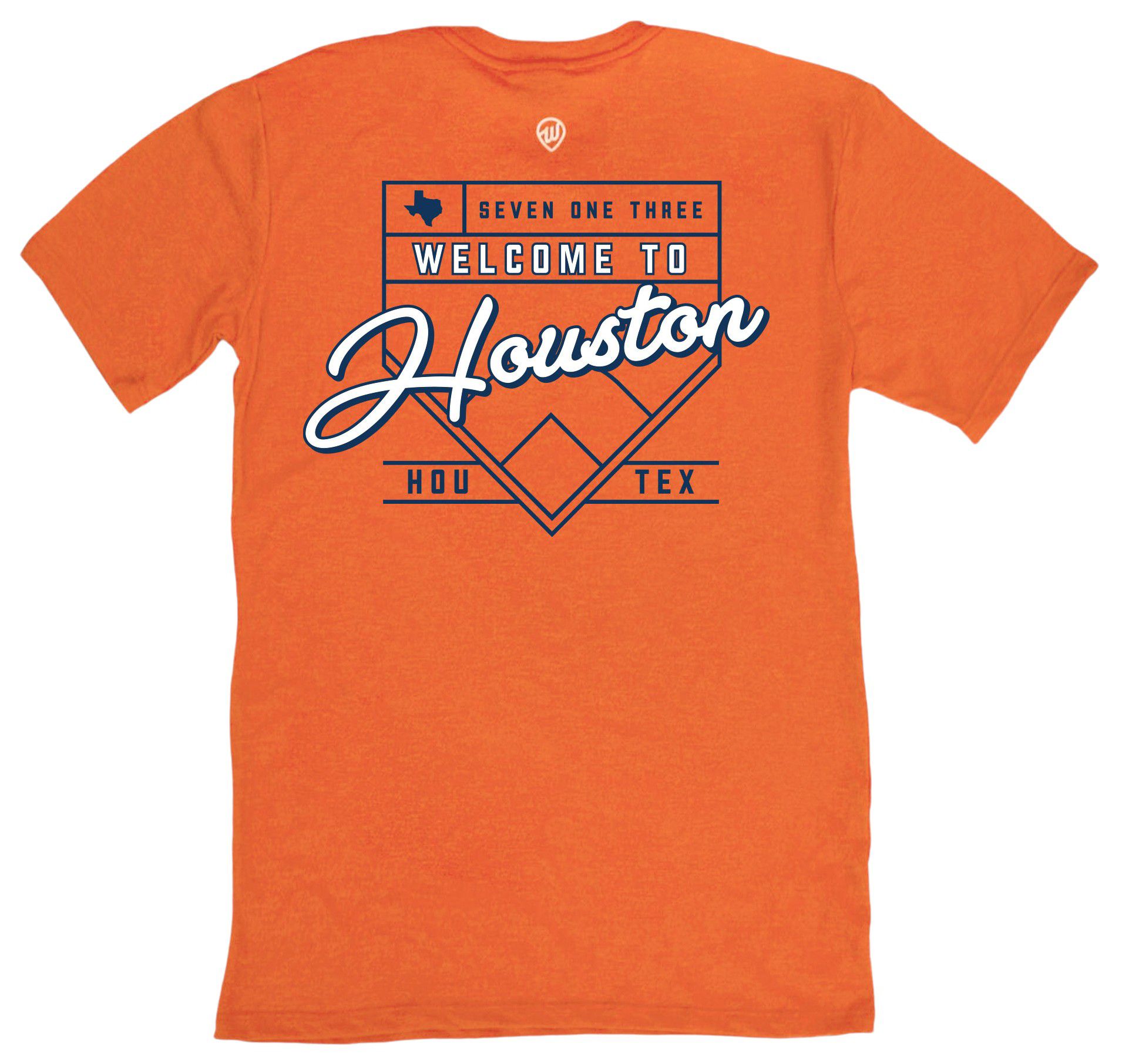 Where I'm From Adult Houston Orange 2Sided Diamond T-Shirt product image