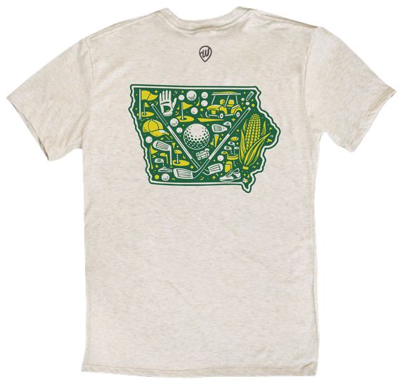 Where I'm From Men's Father's Day Iowa Oatmeal Golf 2 Hit T-Shirt product image