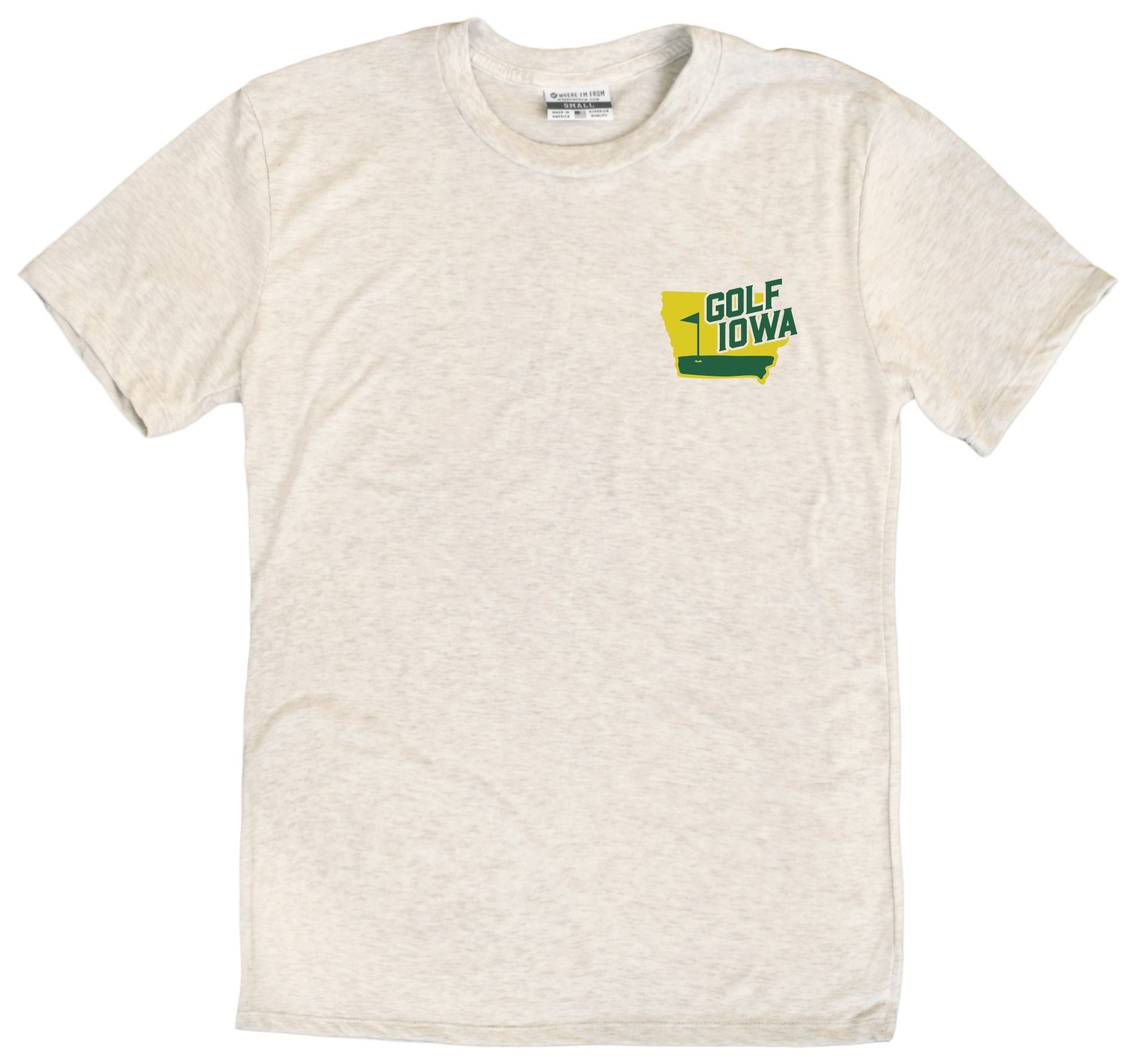 Where I'm From Men's Father's Day Iowa Oatmeal Golf 2 Hit T-Shirt product image
