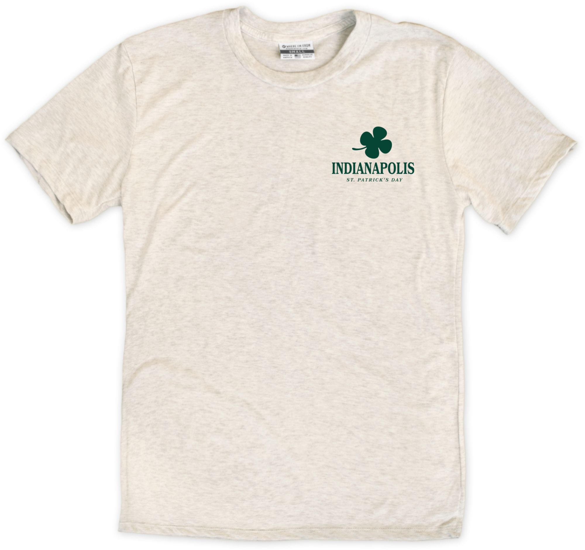Where I'm From Adult Indiana City Oatmeal St. Patty's T-Shirt product image
