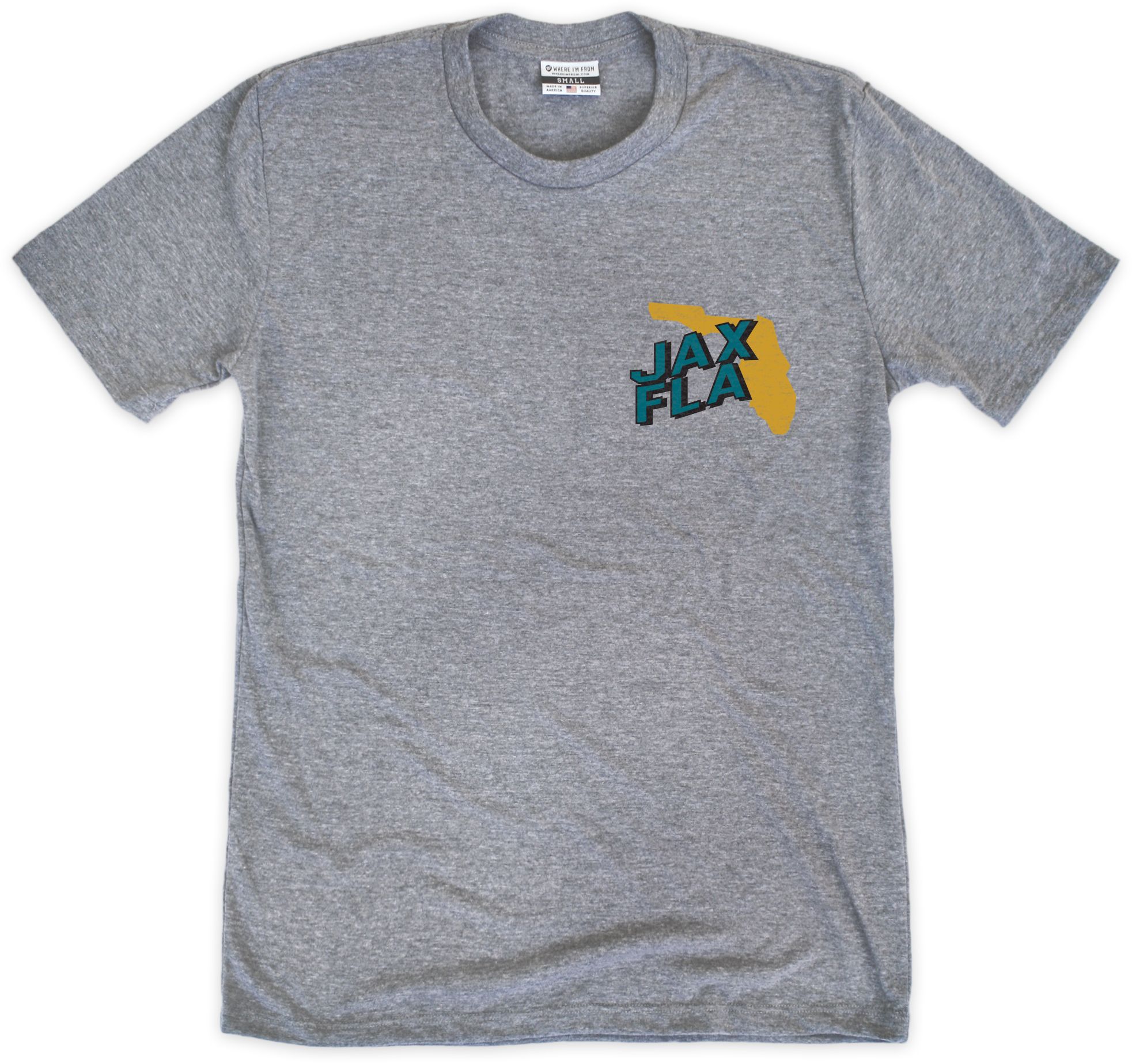 Where I'm From Jacksonville License Plate Grey T-Shirt