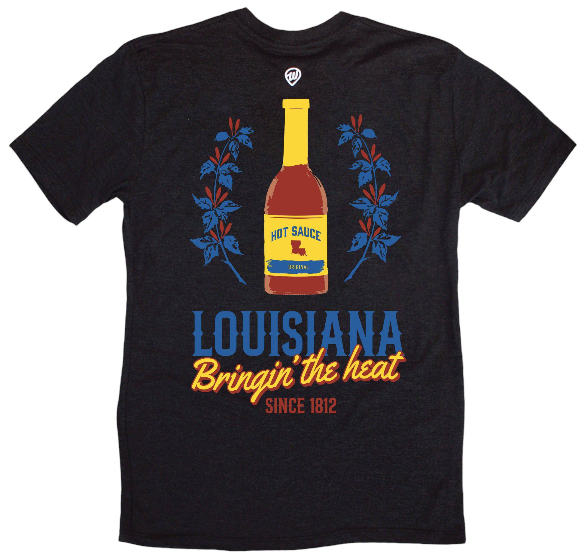 Where I'm From Adult Louisiana Hot Sauce 2 Sided T-Shirt product image