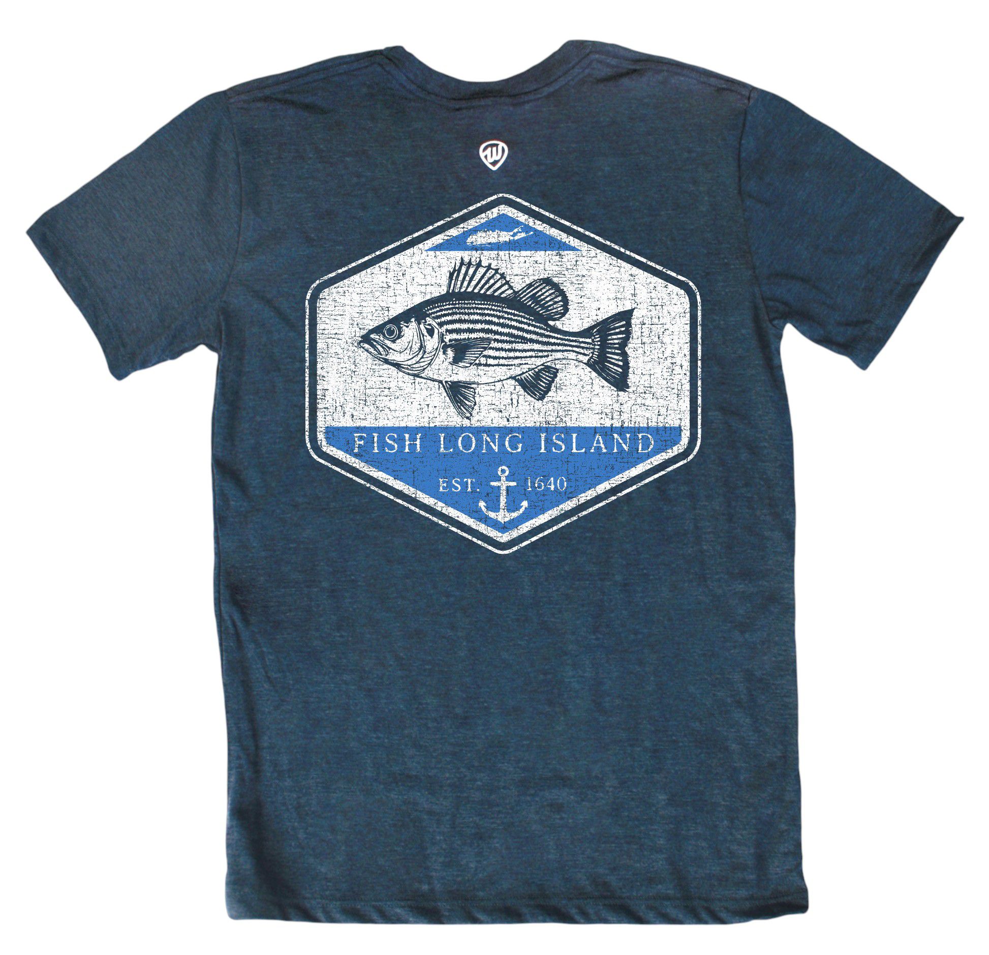 Where I'm From Adult Long Island Navy Father's Day 2Sided Fishing T-Shirt product image