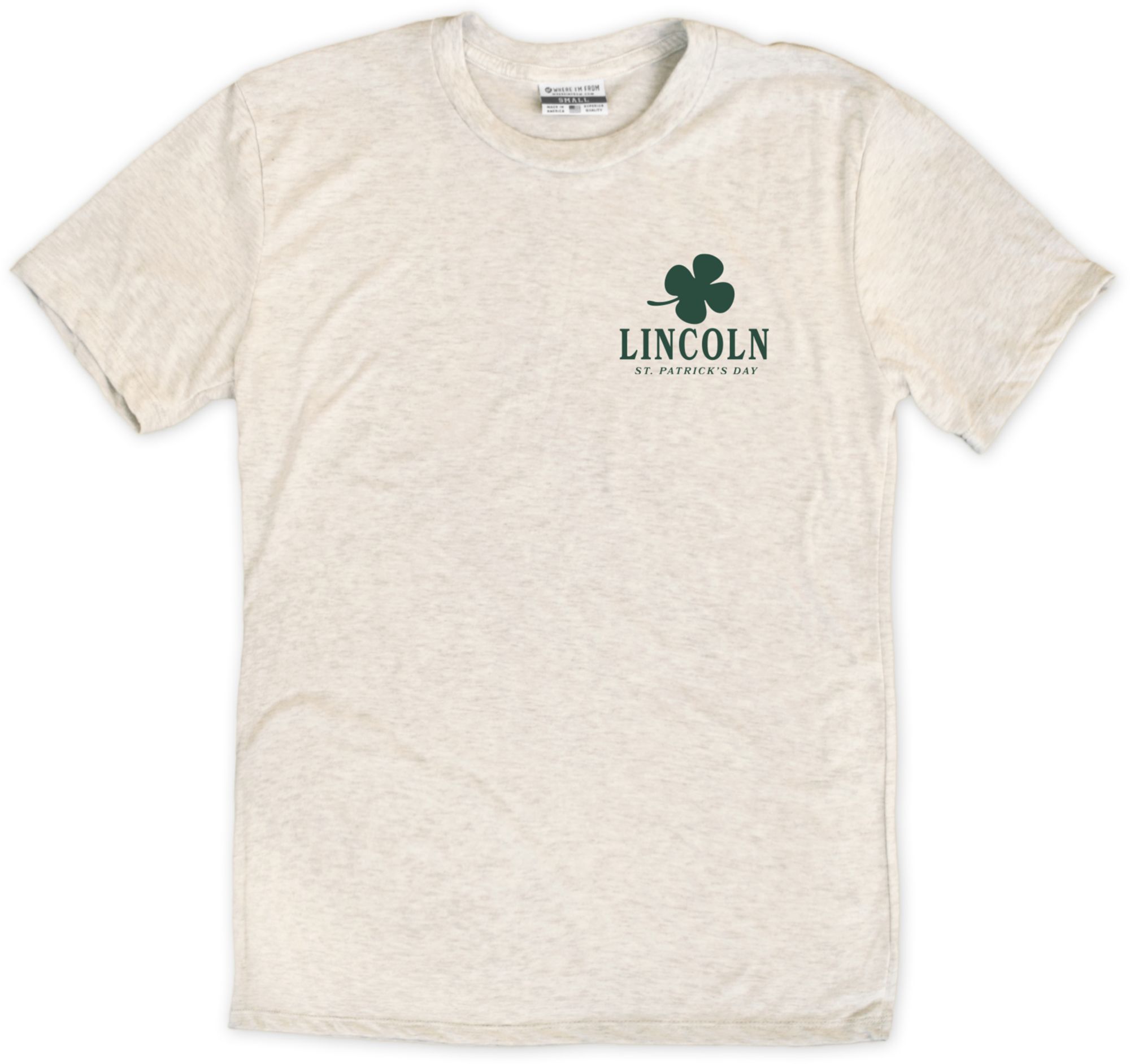 Where I'm From Adult Lincoln City Oatmeal St. Patty's T-Shirt product image