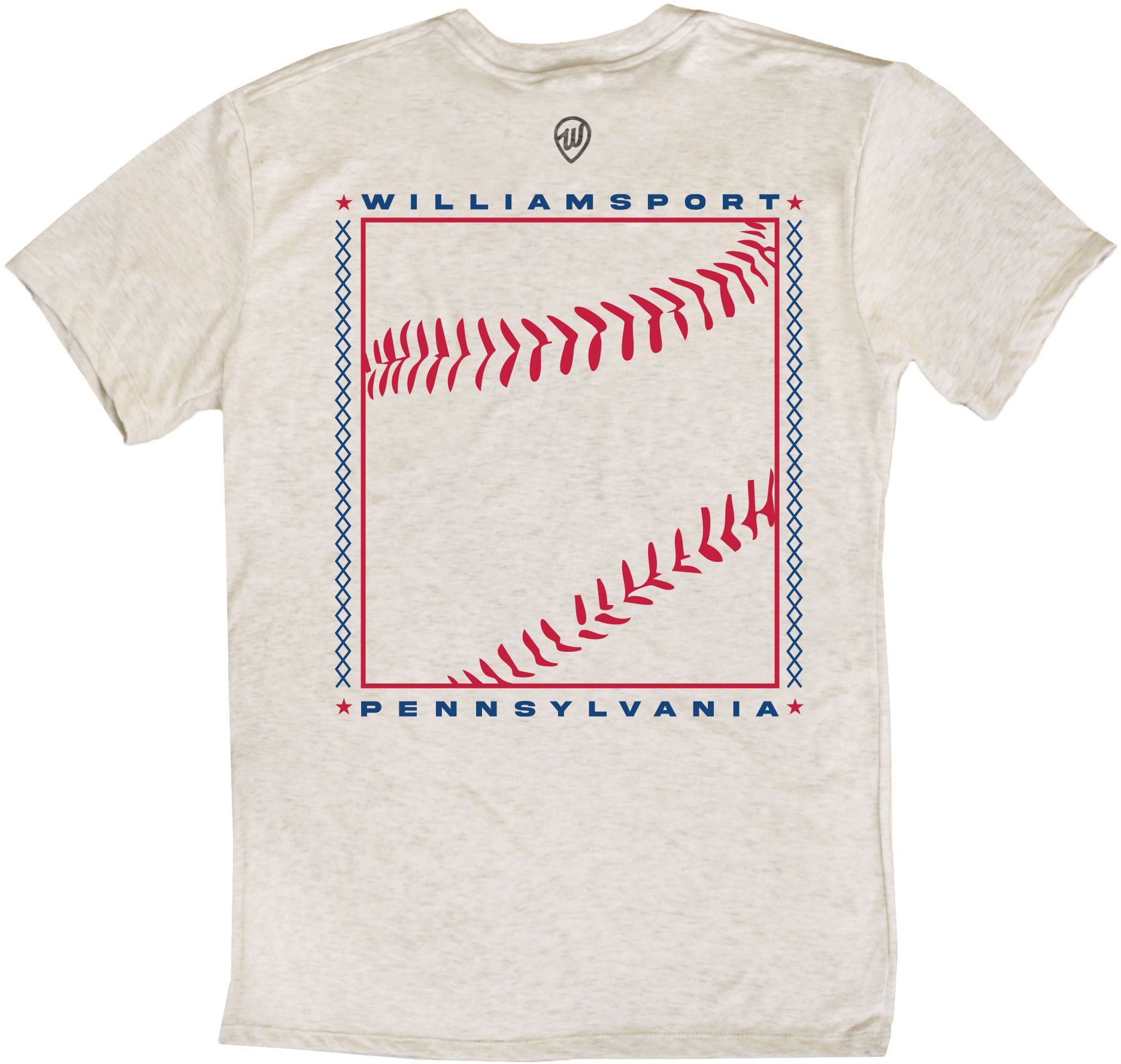 Where I'm From Adult Williamsport Cream Stitches T-Shirt product image