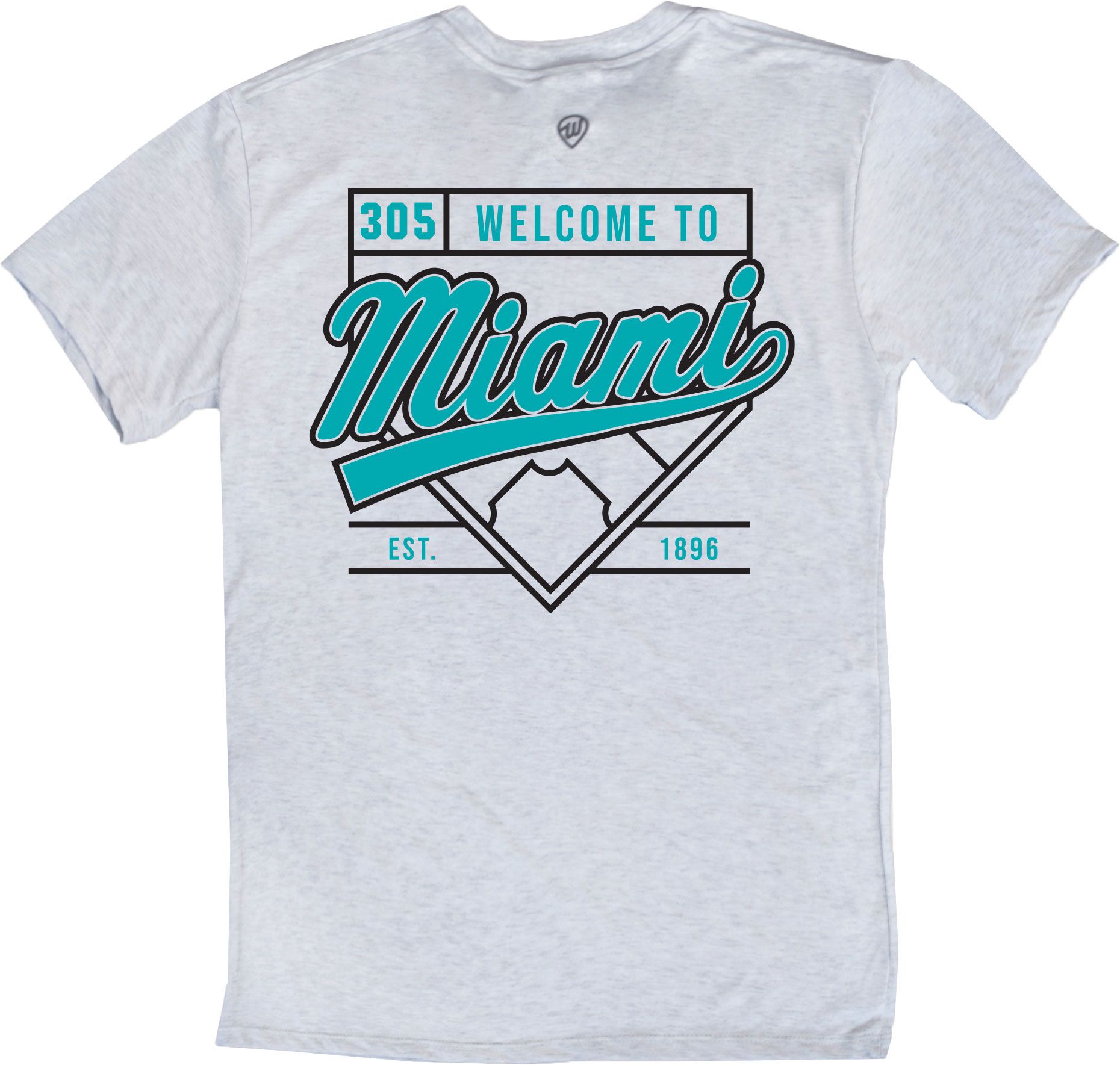 Where I'm From Adult Miami Ash Baseball T-Shirt product image