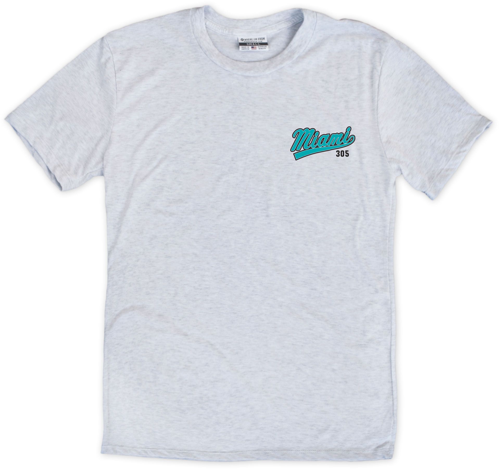 Where I'm From Adult Miami Ash Baseball T-Shirt product image