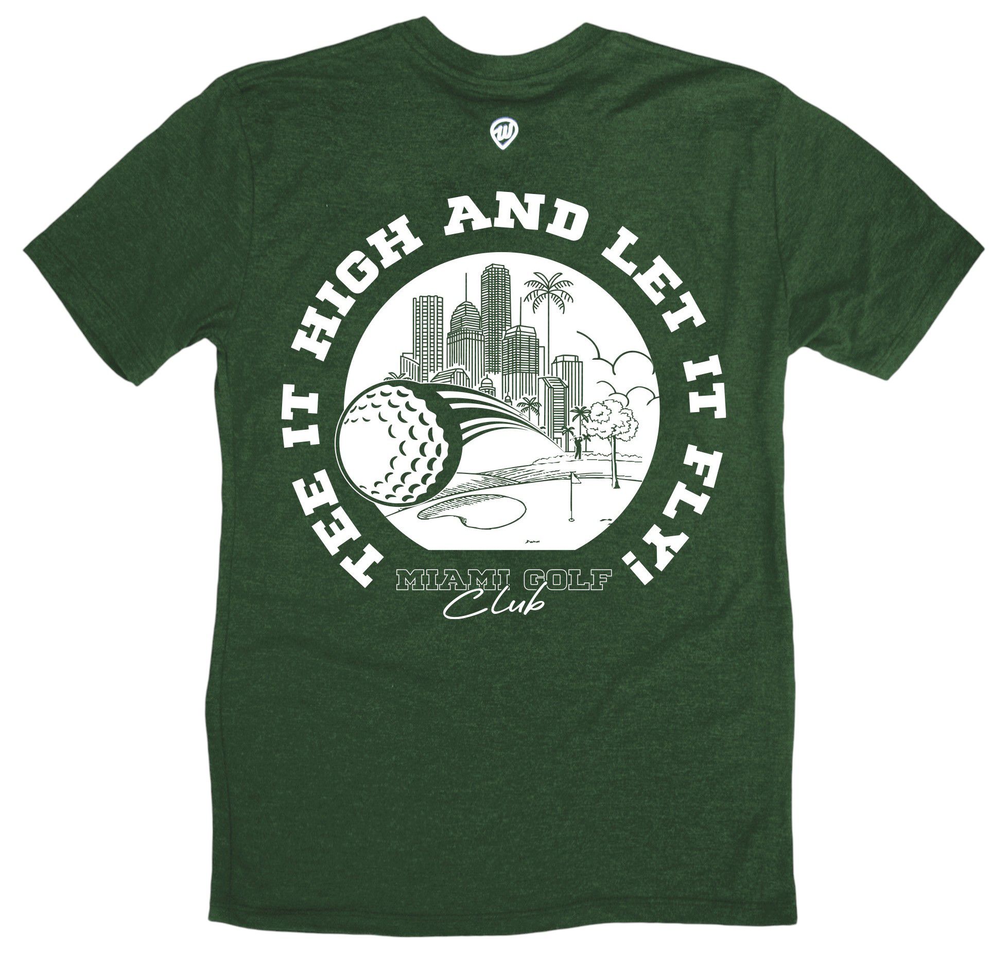Where I'm From Adult Miami Green Father's Day 2Sided Golf T-Shirt product image