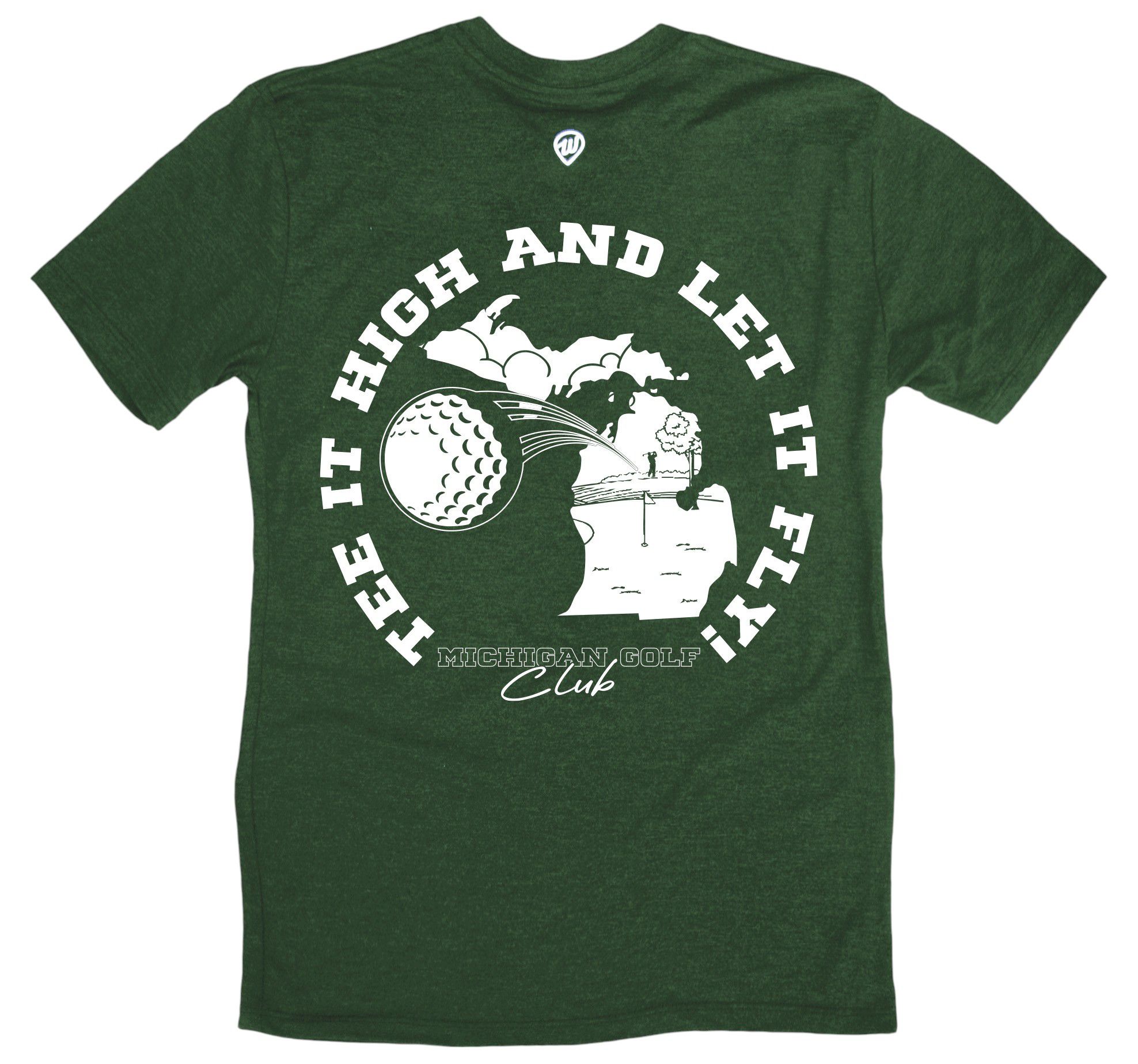 Where I'm From Adult Michigan Green Father's Day 2Sided Golf T-Shirt product image