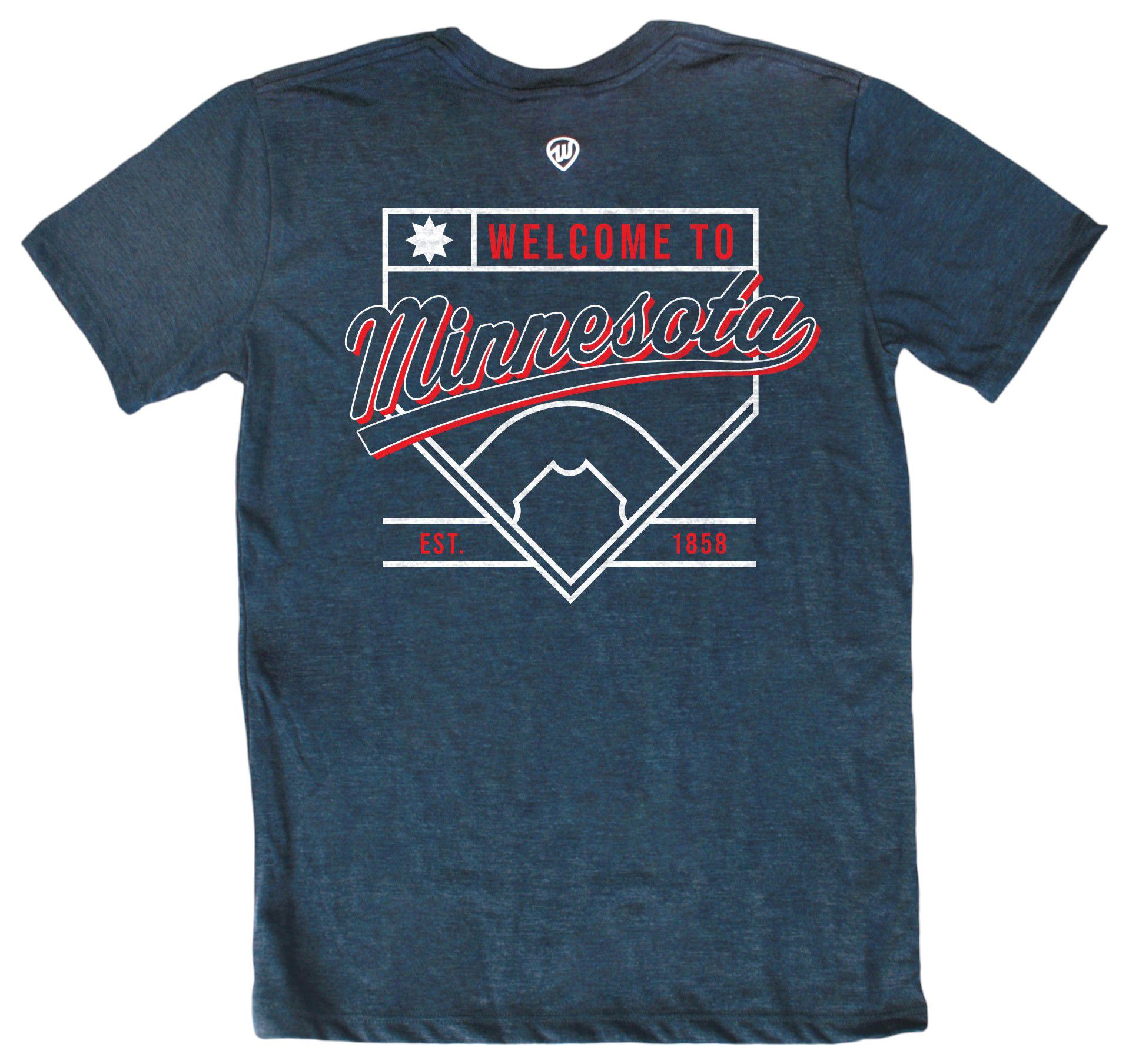 Where I'm From Adult Minnesota Navy 2Sided Diamond T-Shirt product image