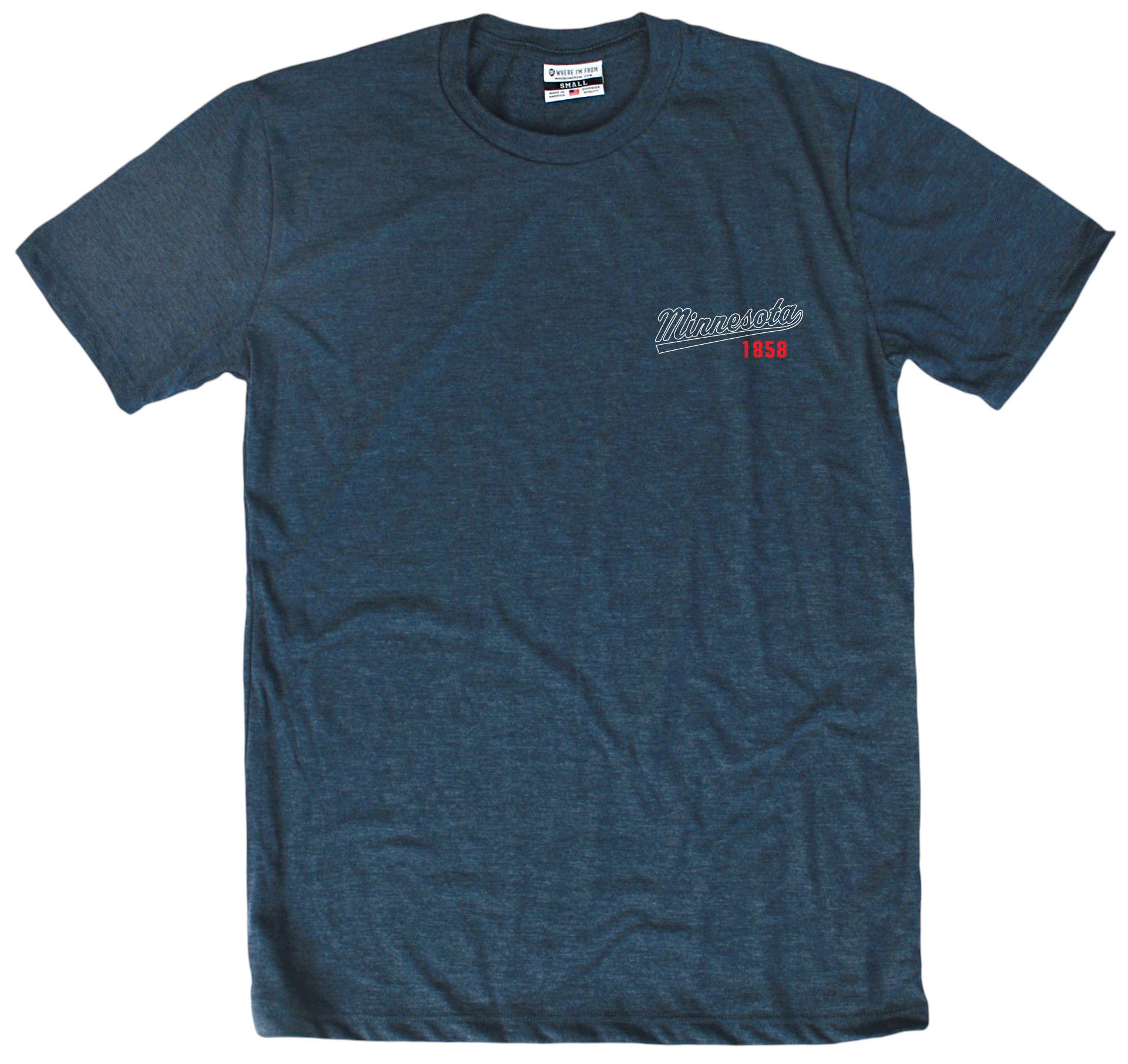 Where I'm From Adult Minnesota Navy 2Sided Diamond T-Shirt product image