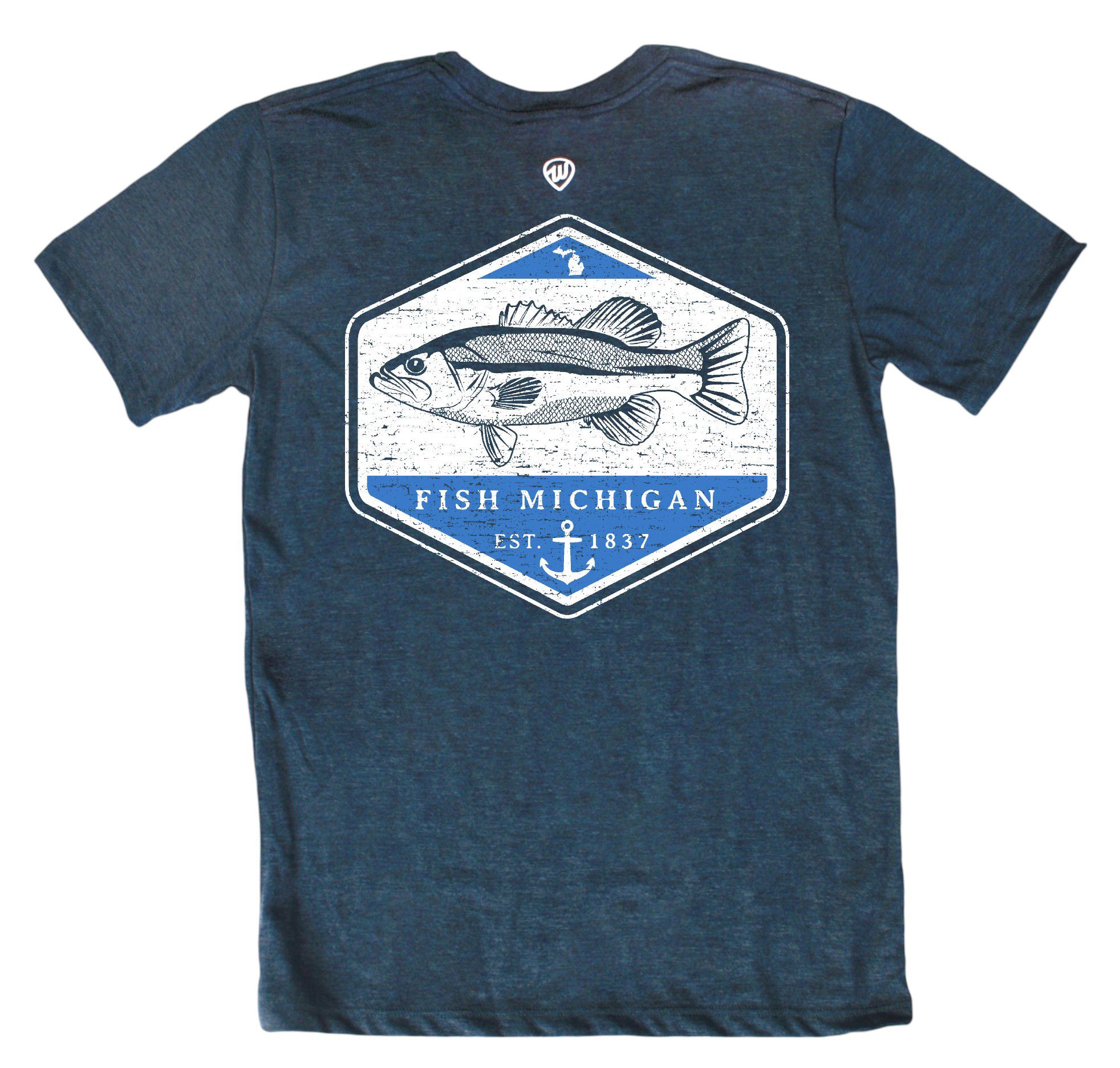Where I'm From Adult Minnesota Navy Father's Day 2Sided Fishing T-Shirt product image