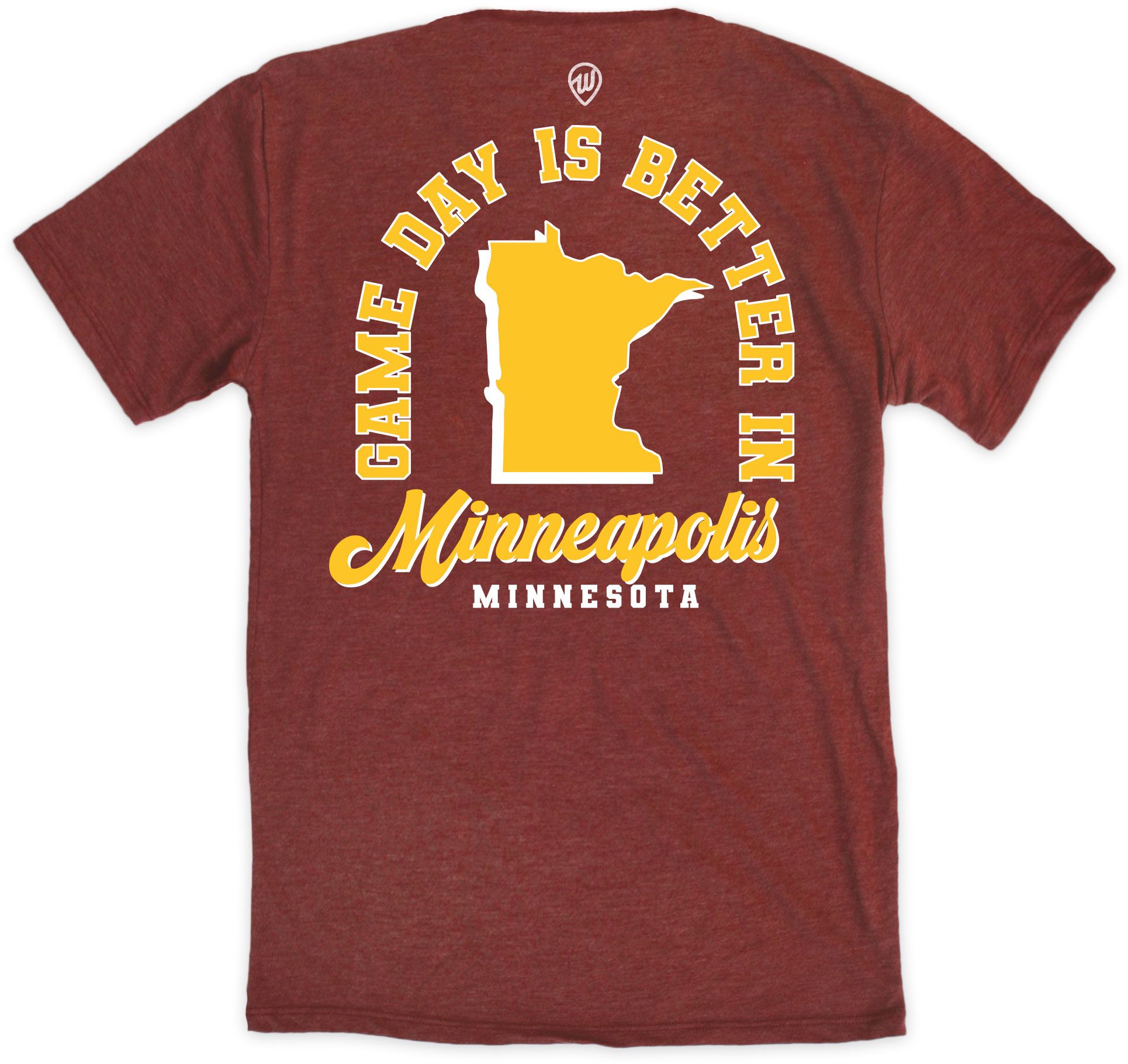 Where I'm From Men's Minnesota Maroon Game Day 2Hit T-Shirt product image