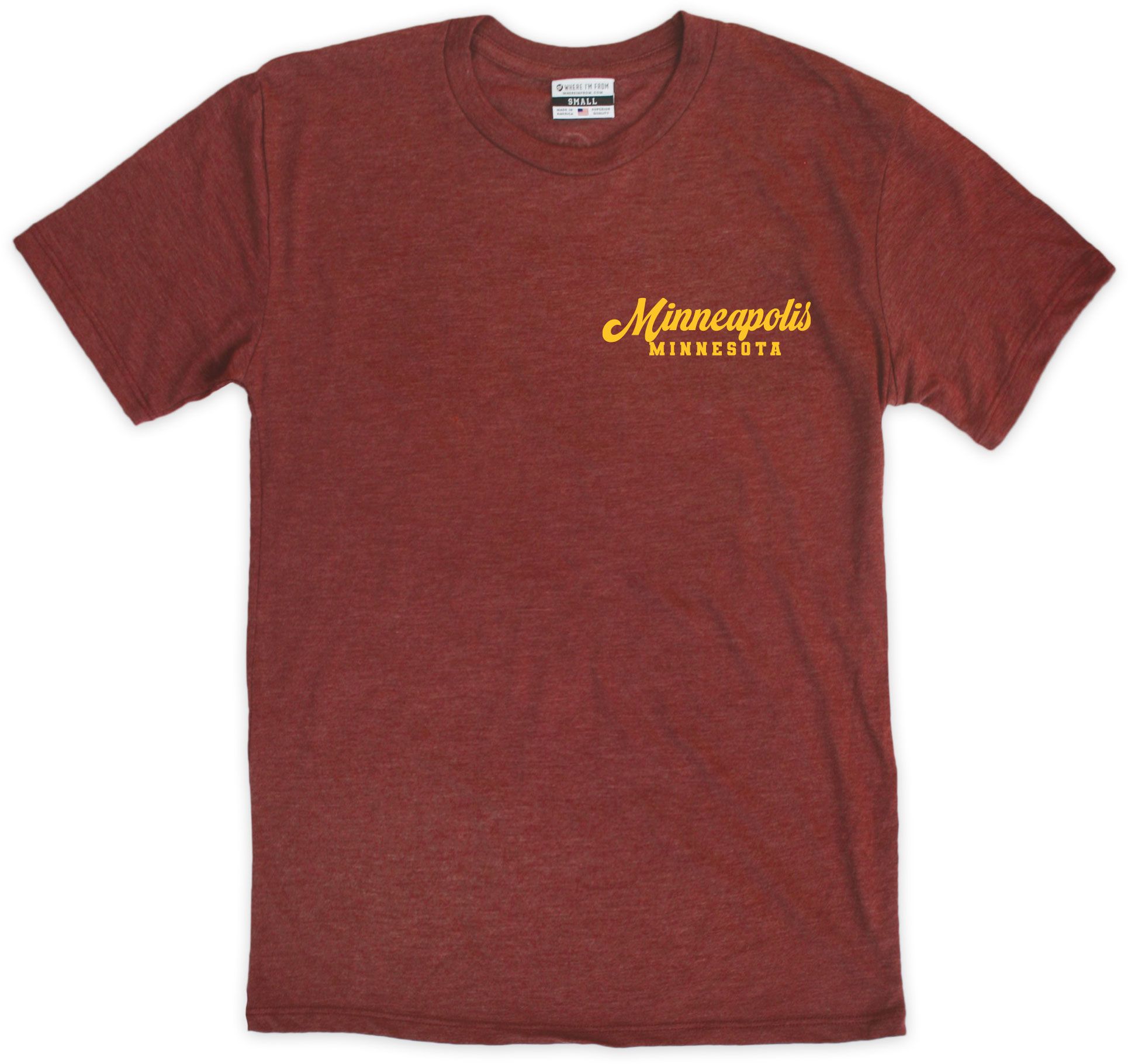 Where I'm From Men's Minnesota Maroon Game Day 2Hit T-Shirt product image