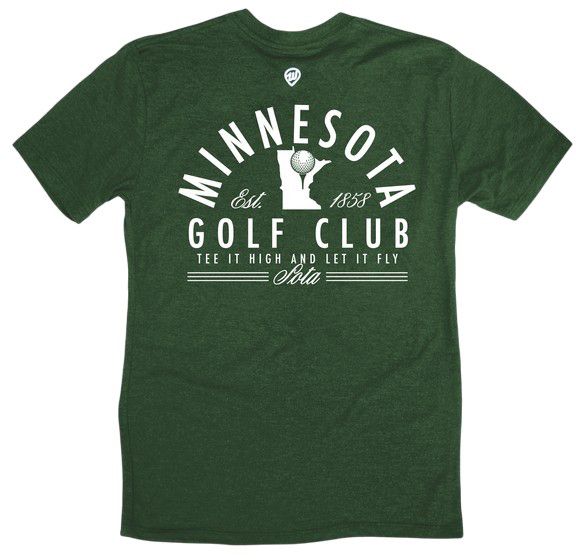 Where I'm From Adult Minnesota Green Golf Club T-Shirt product image