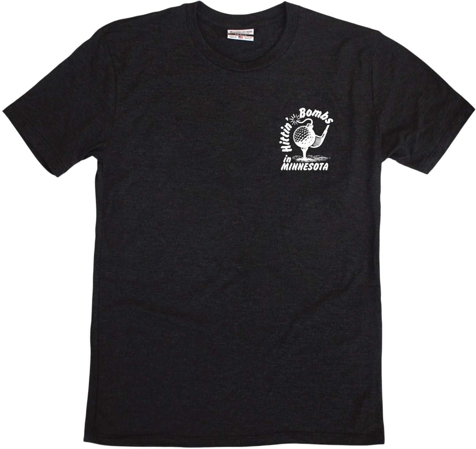 Where I'm From Adult Minnesota Black 'Hittin B' T-Shirt product image