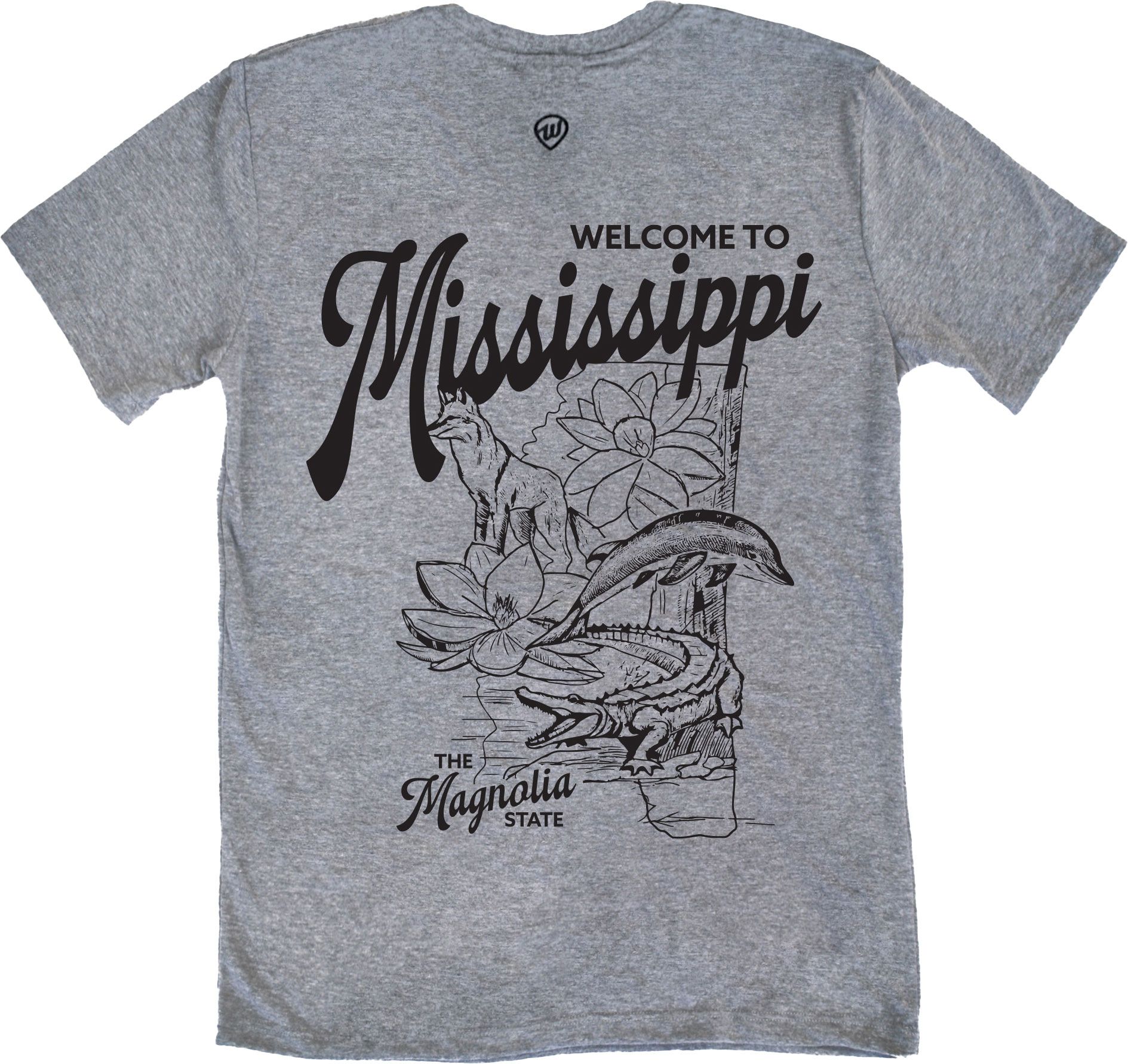 Where I'm From Adult Mississippi Magnolia 2 Sided T-Shirt product image