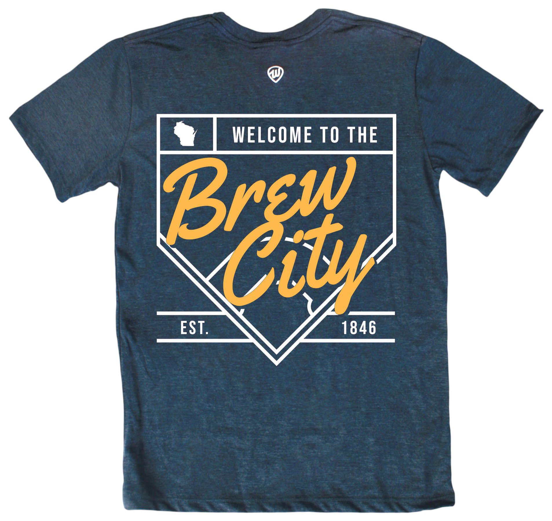 Where I'm From Adult Milwaukee Navy 2Sided Diamond T-Shirt product image