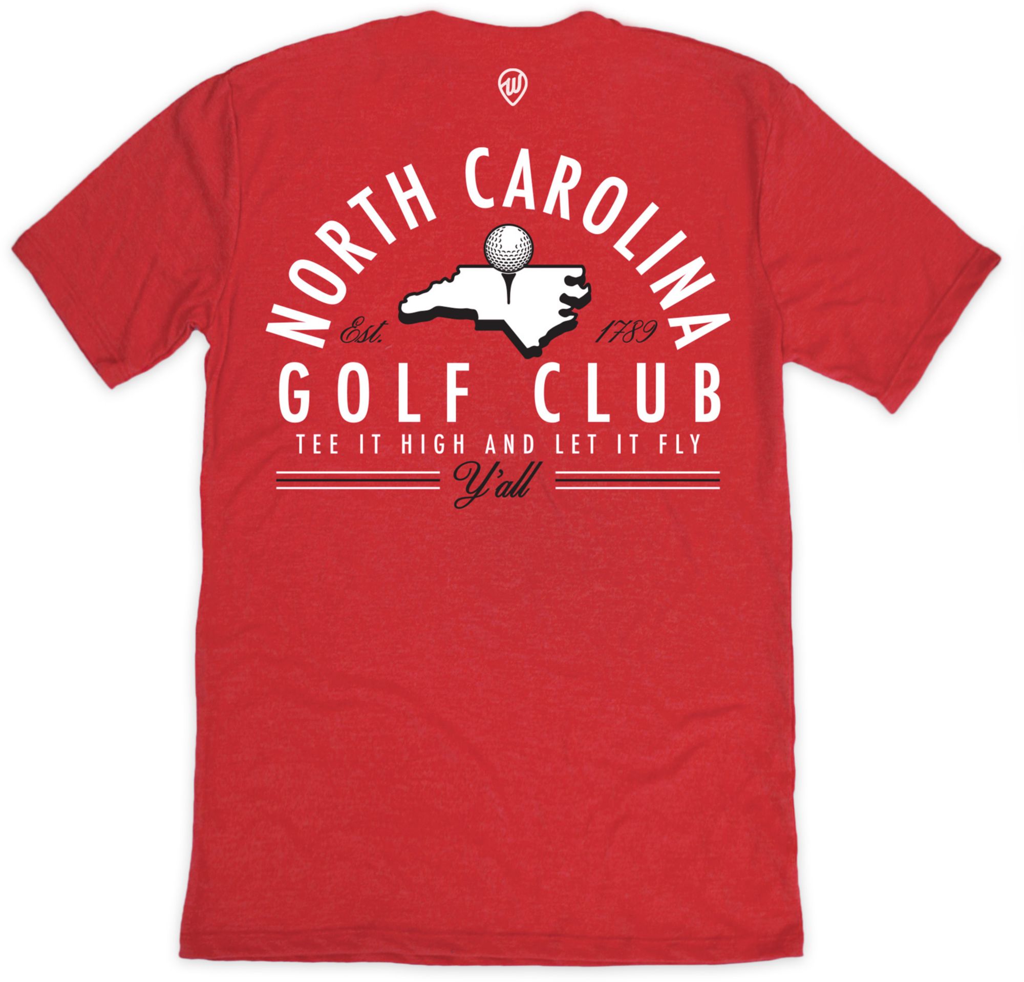 Where I'm From Adult North Carolina Golf Club Red T-Shirt product image