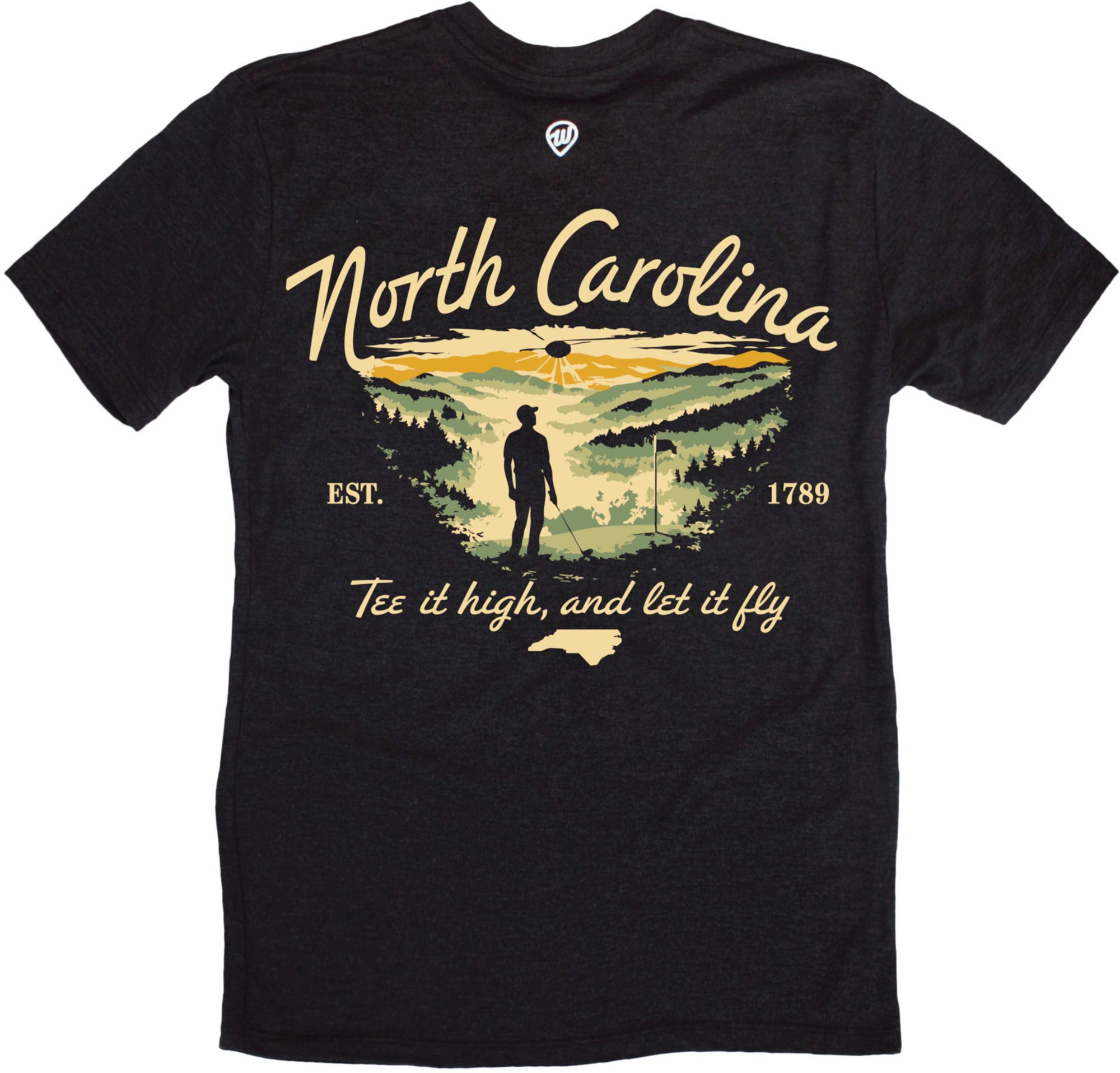 Where I'm From Adult North Carolina Tee High 2Hit Black T-Shirt product image