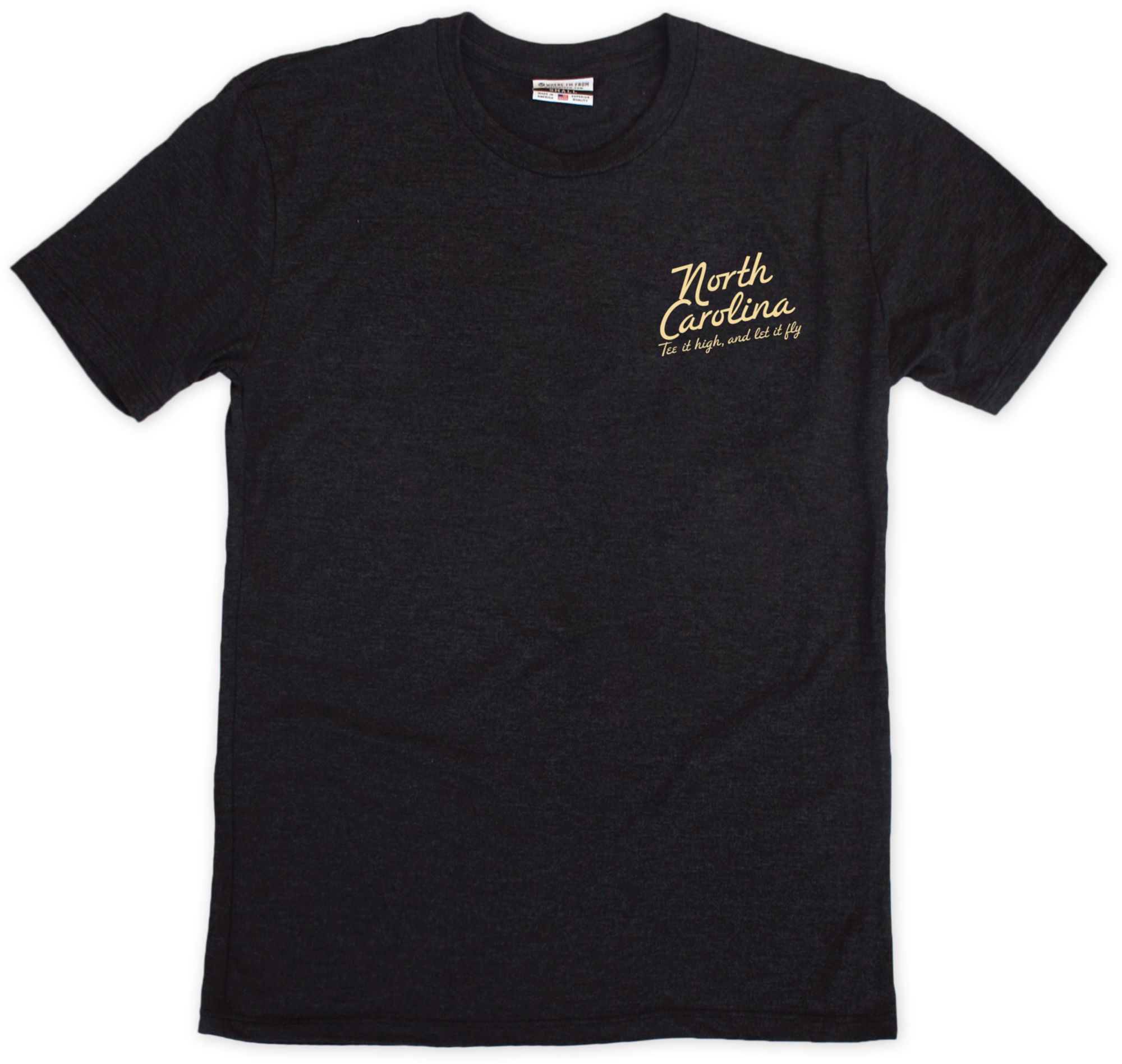 Where I'm From Adult North Carolina Tee High 2Hit Black T-Shirt product image