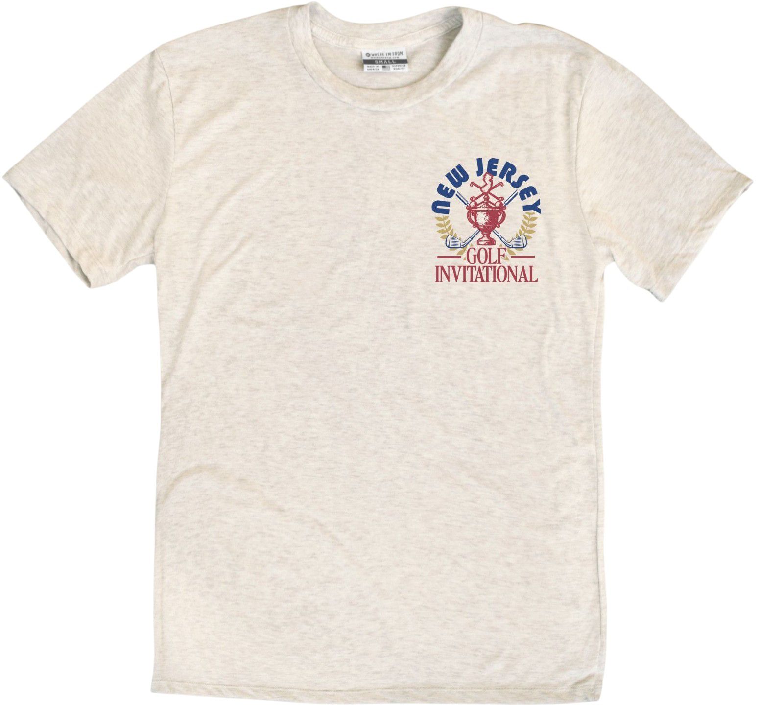 Where I'm From Adult New Jersey Oatmeal Diner Golf T-Shirt product image
