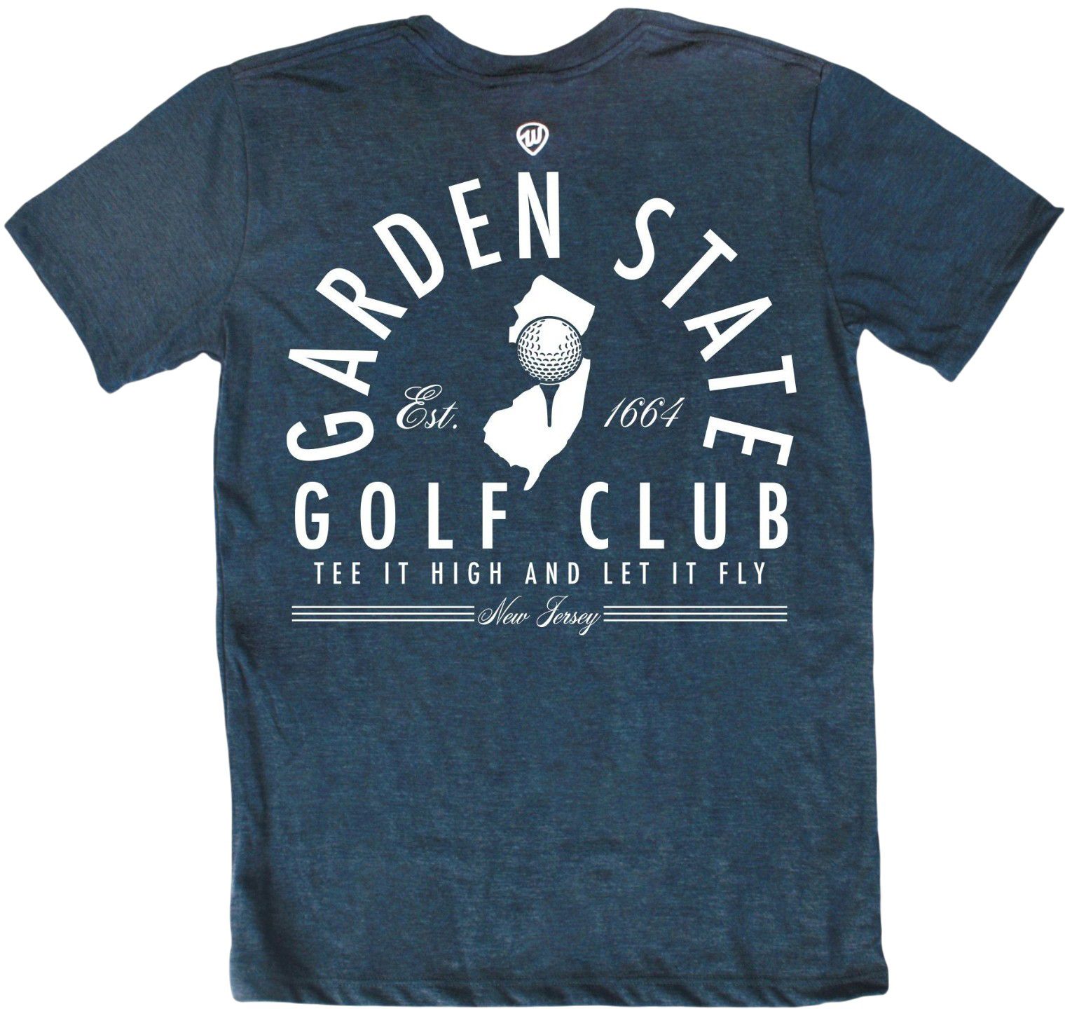 Where I'm From Adult New Jersey Navy Garden State Golf T-Shirt product image