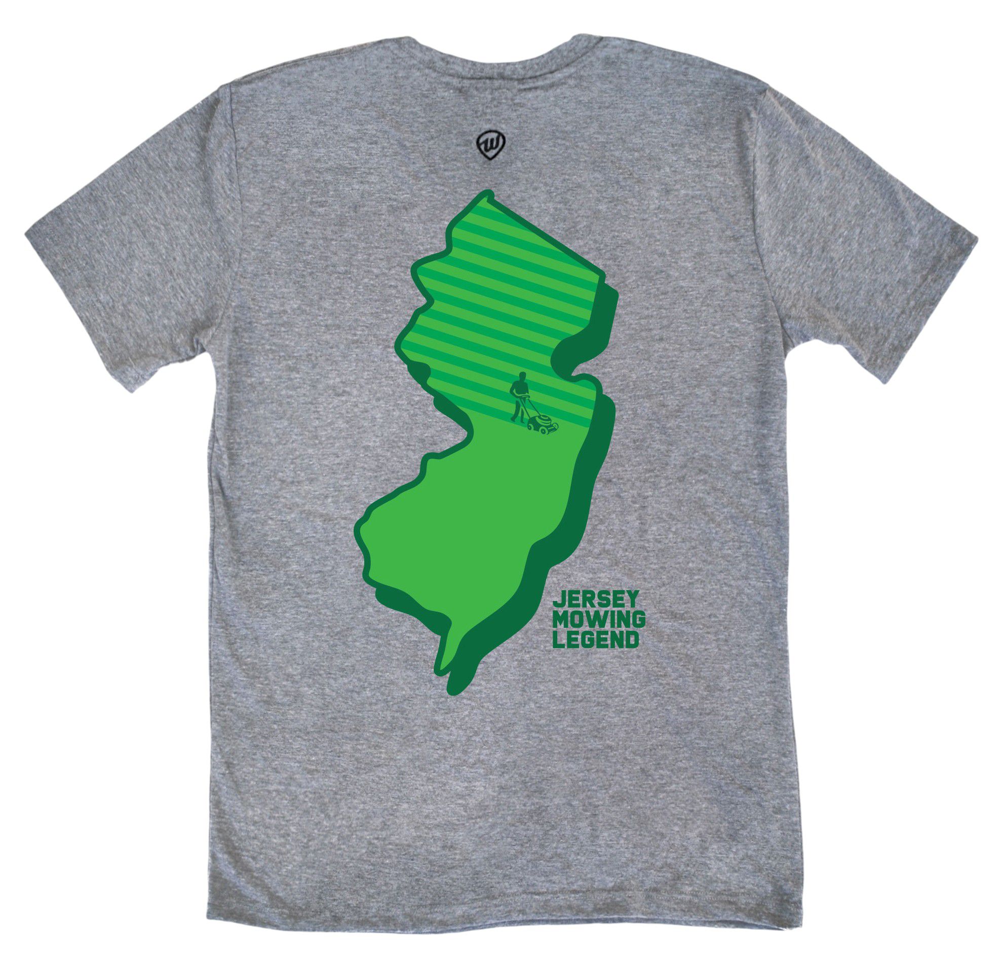 Where I'm From Adult New Jersey Gray Father's Day 2Sided Lawn Mowing T-Shirt product image