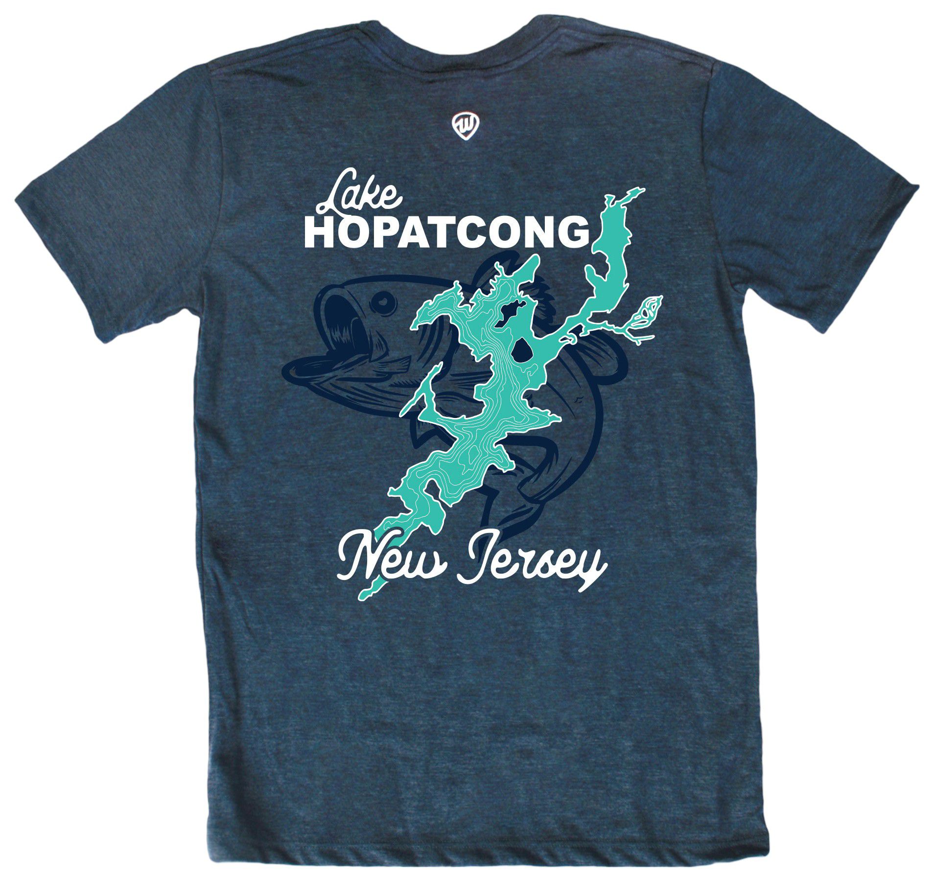 Where I'm From Adult New Jersey Lake Hopa Navy T-Shirt product image