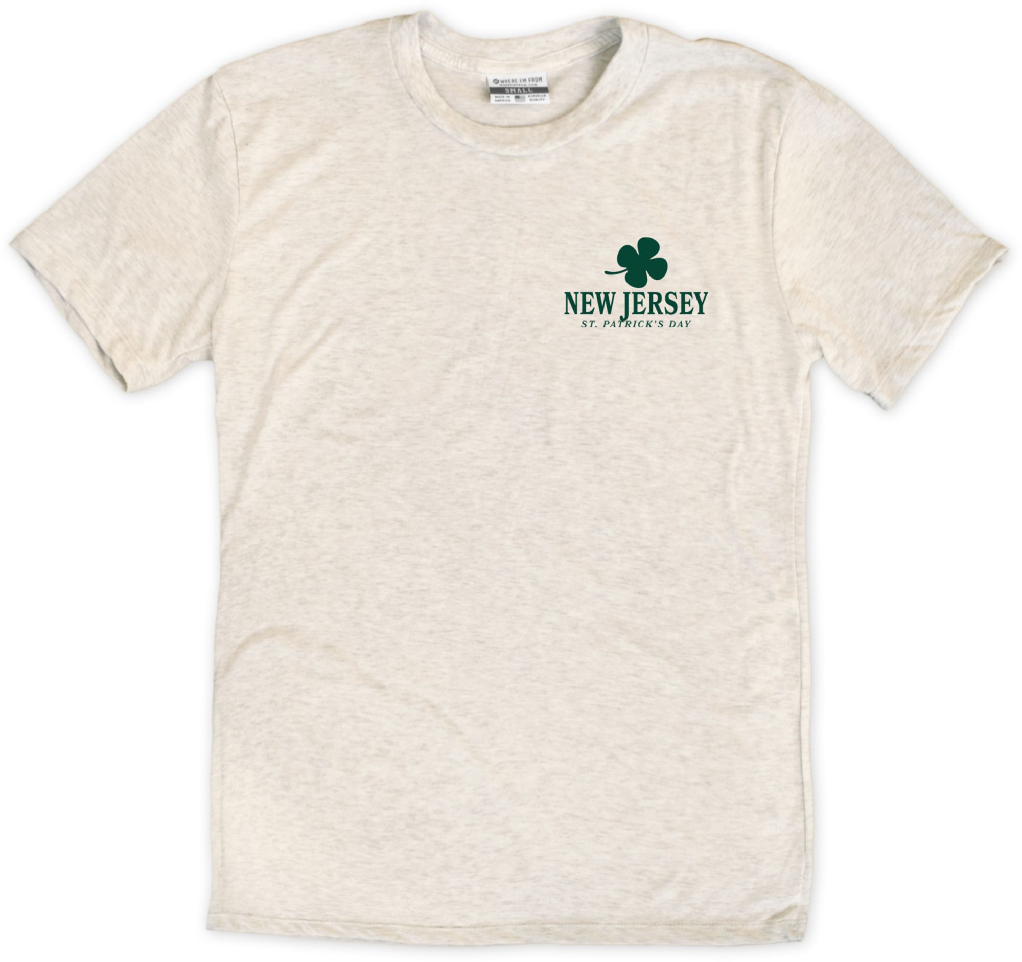 Where I'm From Adult New Jersey City Oatmeal St. Patty's T-Shirt product image