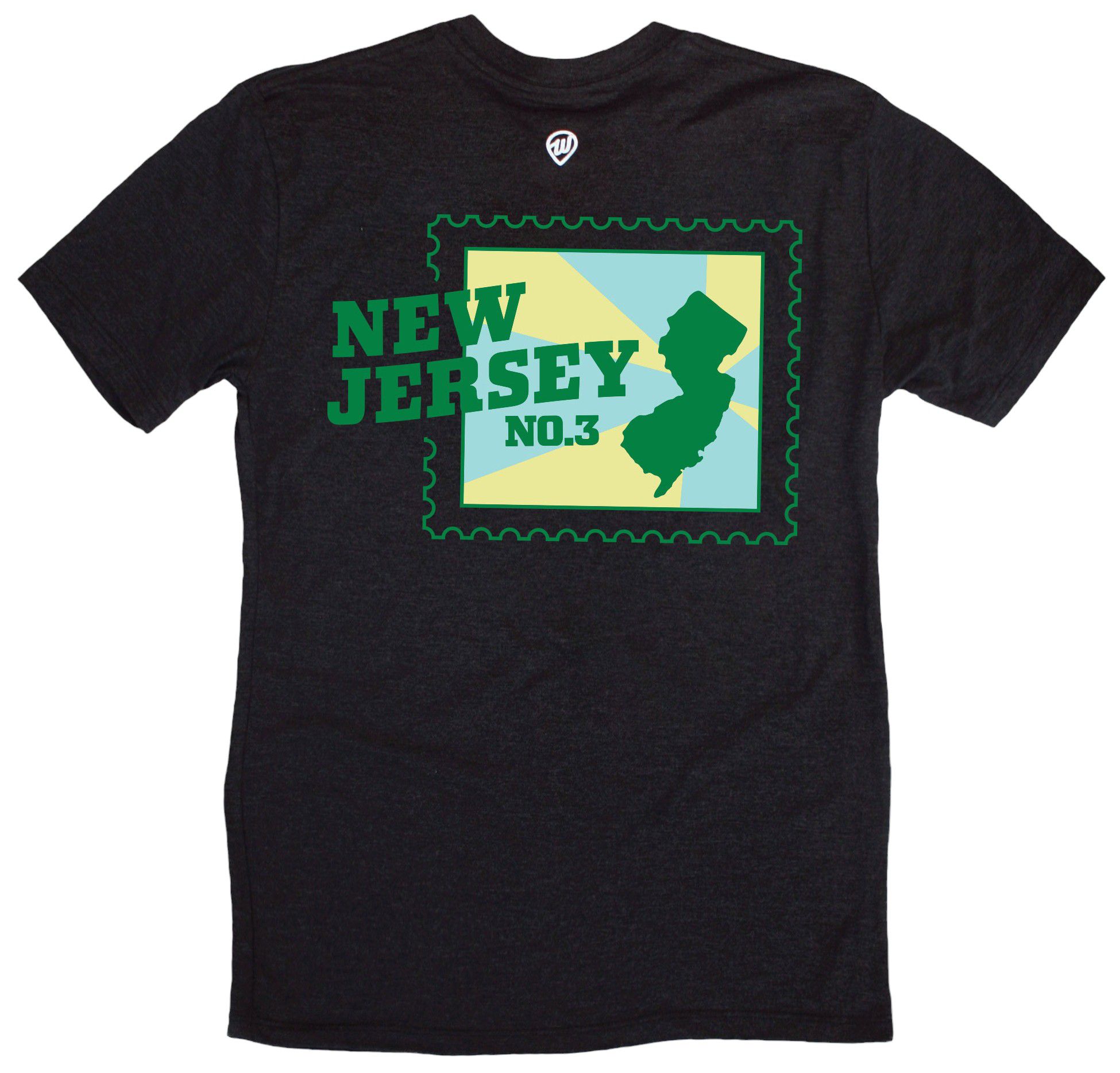 Where I'm From Adult New Jersey Stamp Black T-Shirt product image