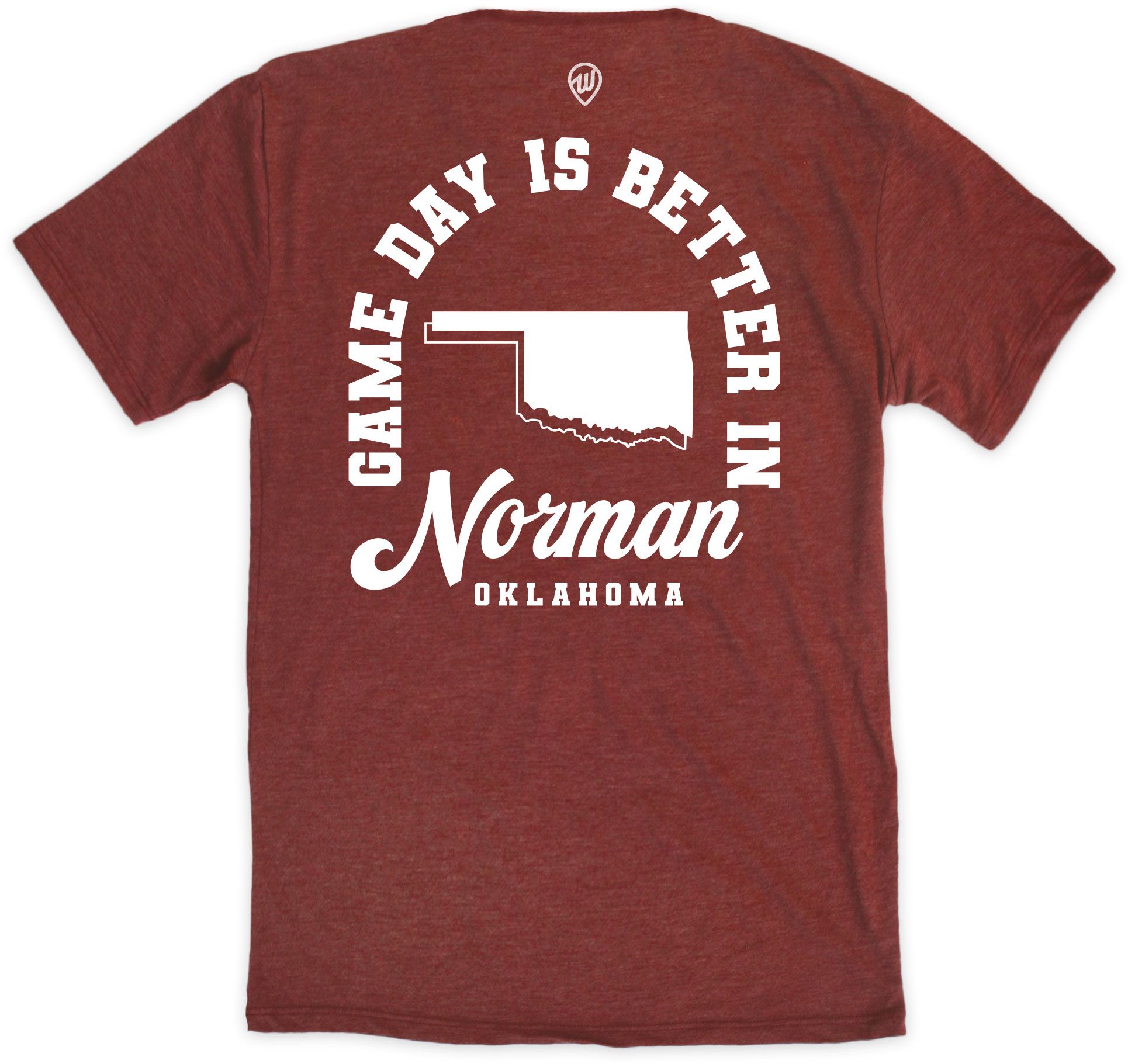Where I'm From Men's Norman Maroon Game Day 2Hit T-Shirt product image