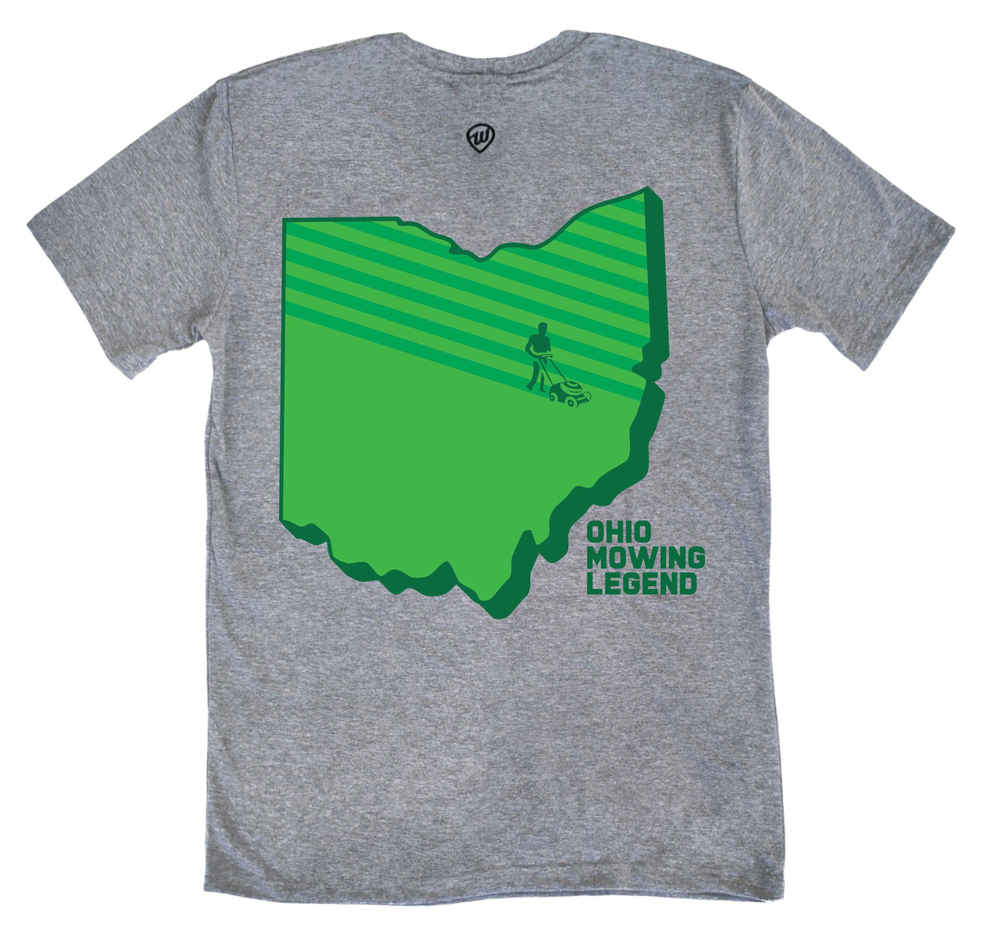 Where I'm From Adult Ohio Gray Father's Day 2Sided Lawn Mowing T-Shirt product image