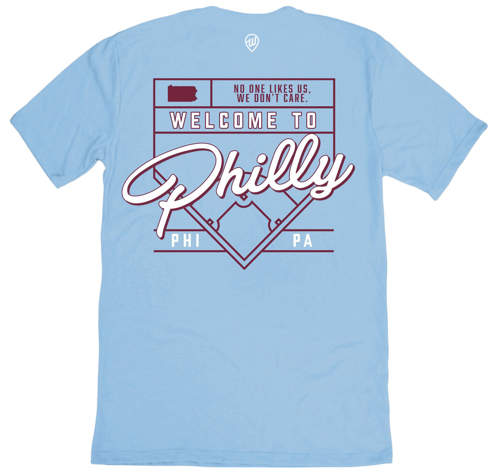 Where I'm From Adult Philadelphia Blue 2Sided Diamond T-Shirt product image