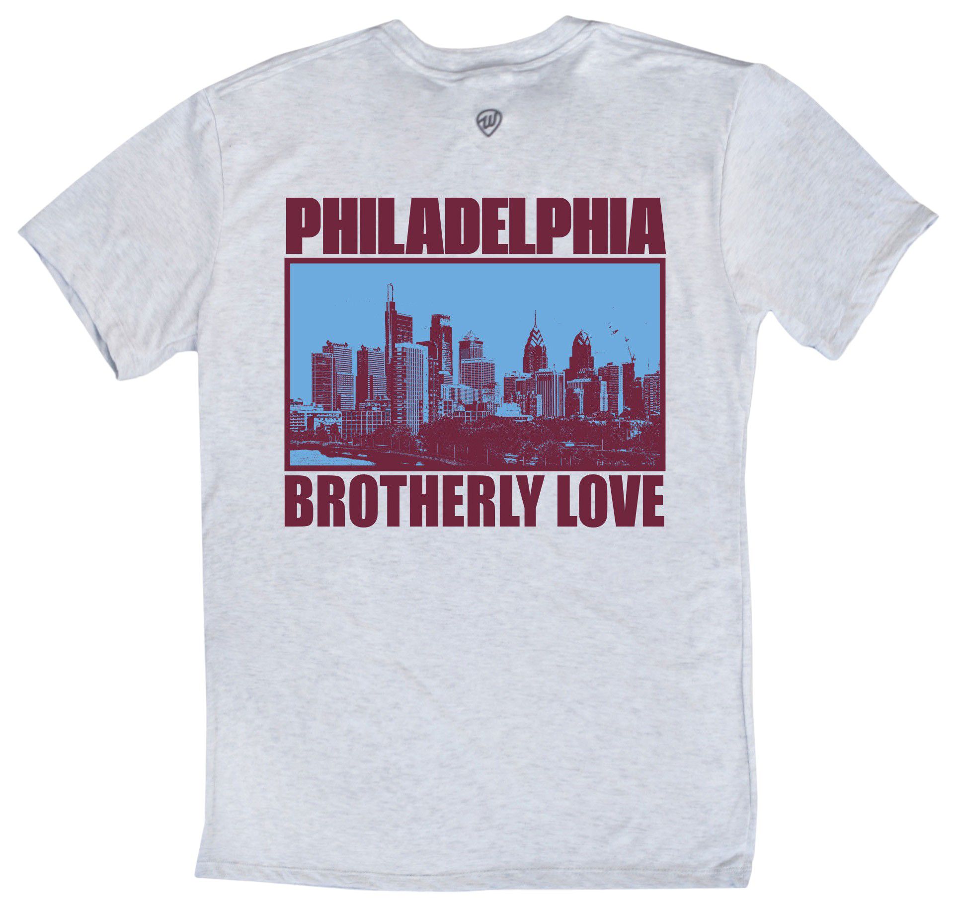 Where I'm From Adult Philadelphia White 2Sided Skyline T-Shirt product image
