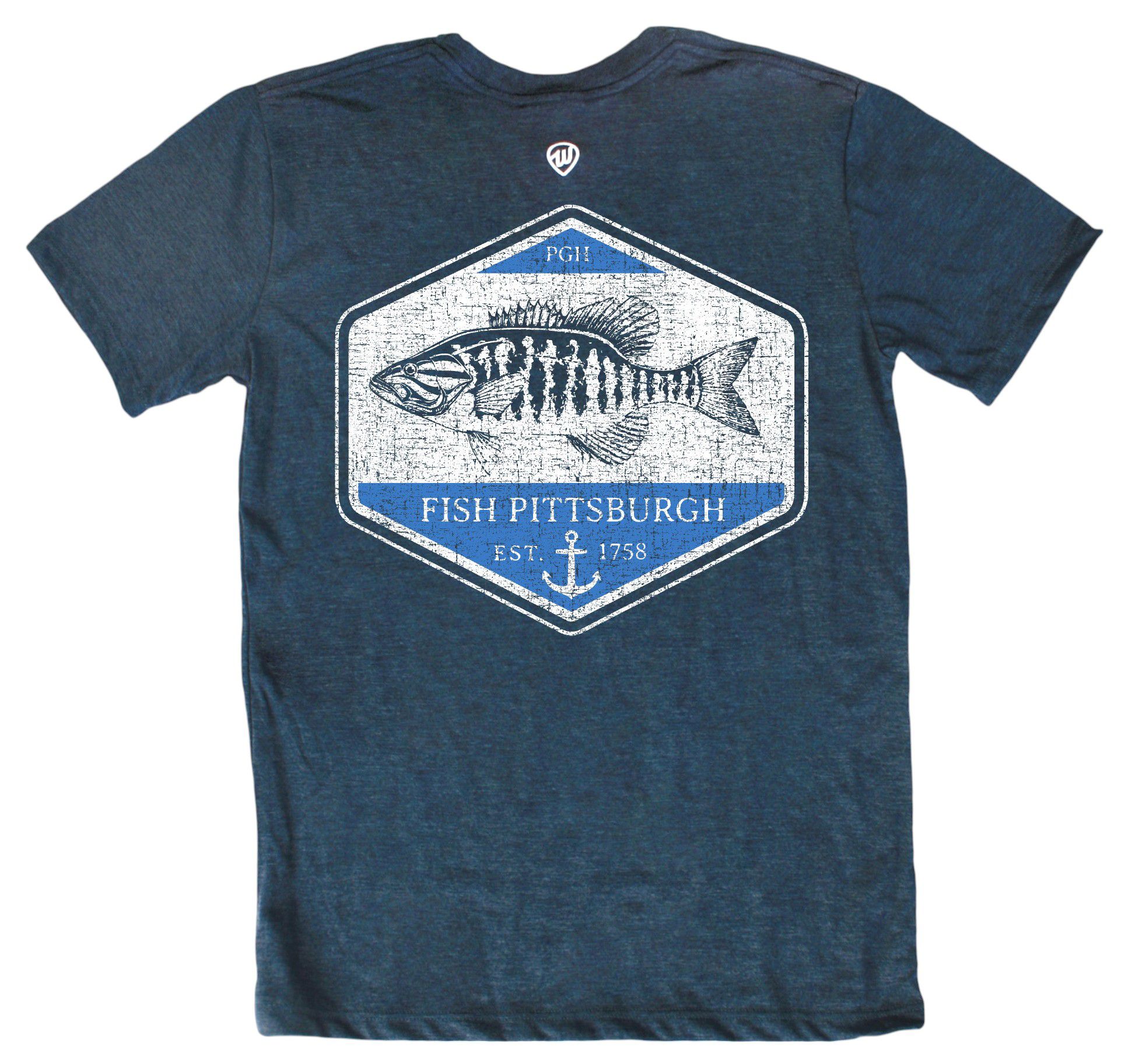 Where I'm From Adult Pittsburgh Navy Father's Day 2Sided Fishing T-Shirt product image