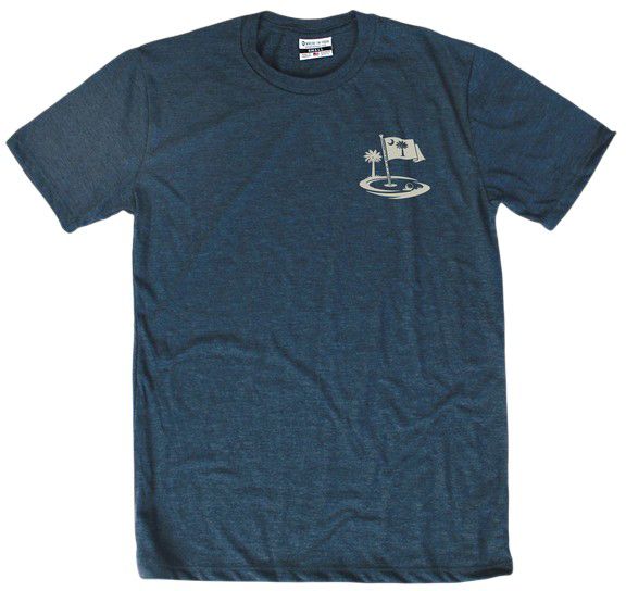Where I'm From Adult South Carolina Navy Flag 2 Hit T-Shirt product image