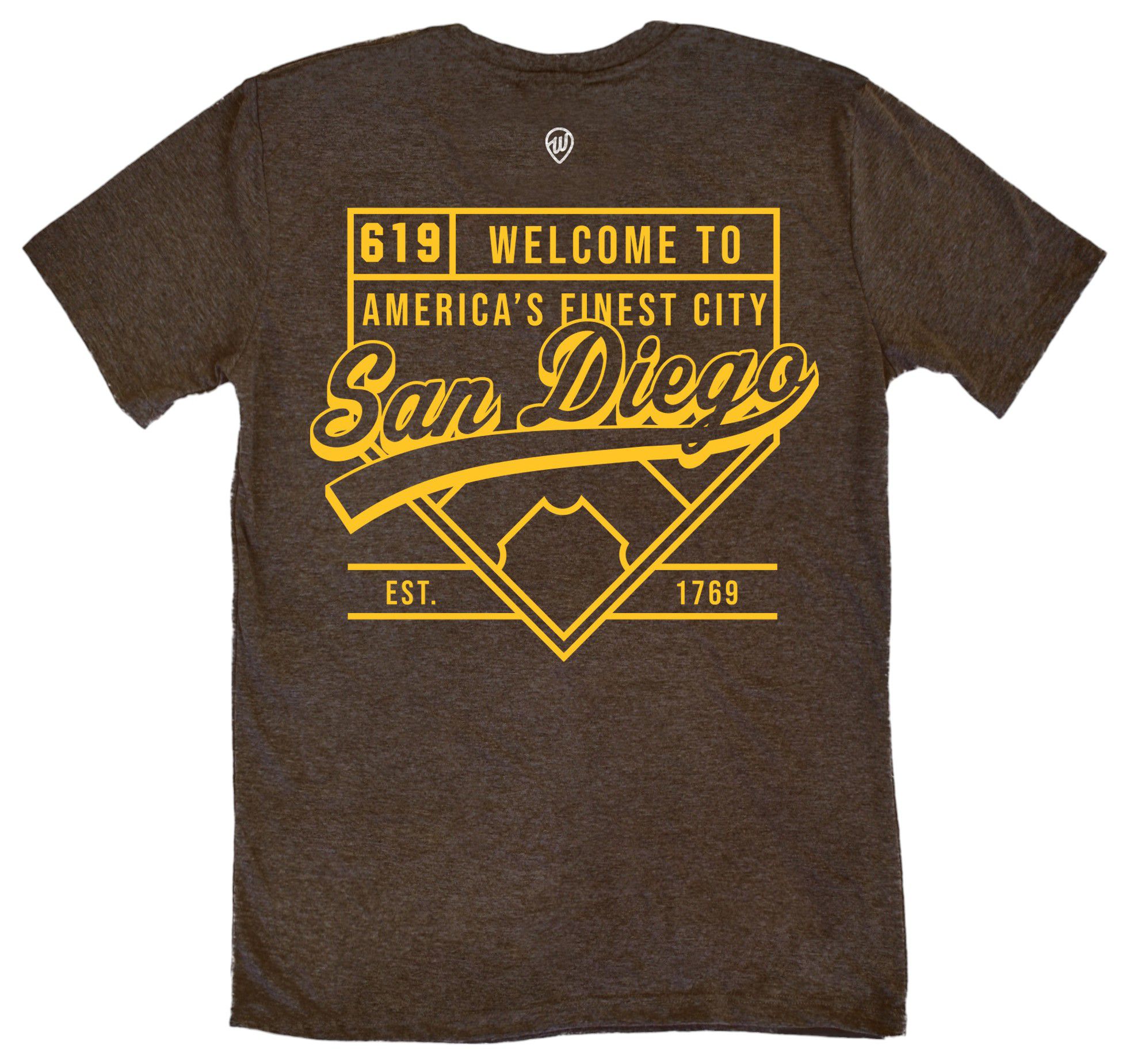Where I'm From Adult San Diego Brown 2Sided Diamond T-Shirt product image