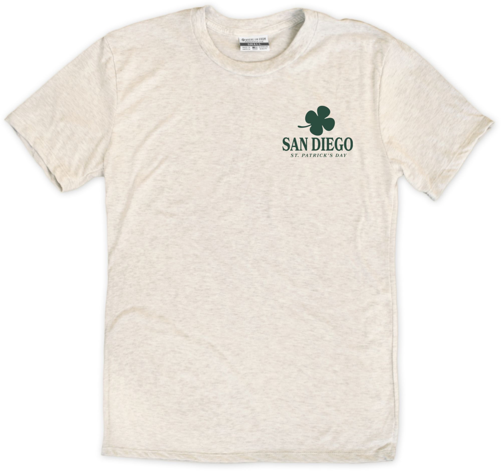 Where I'm From Adult San Diego City Oatmeal St. Patty's T-Shirt product image