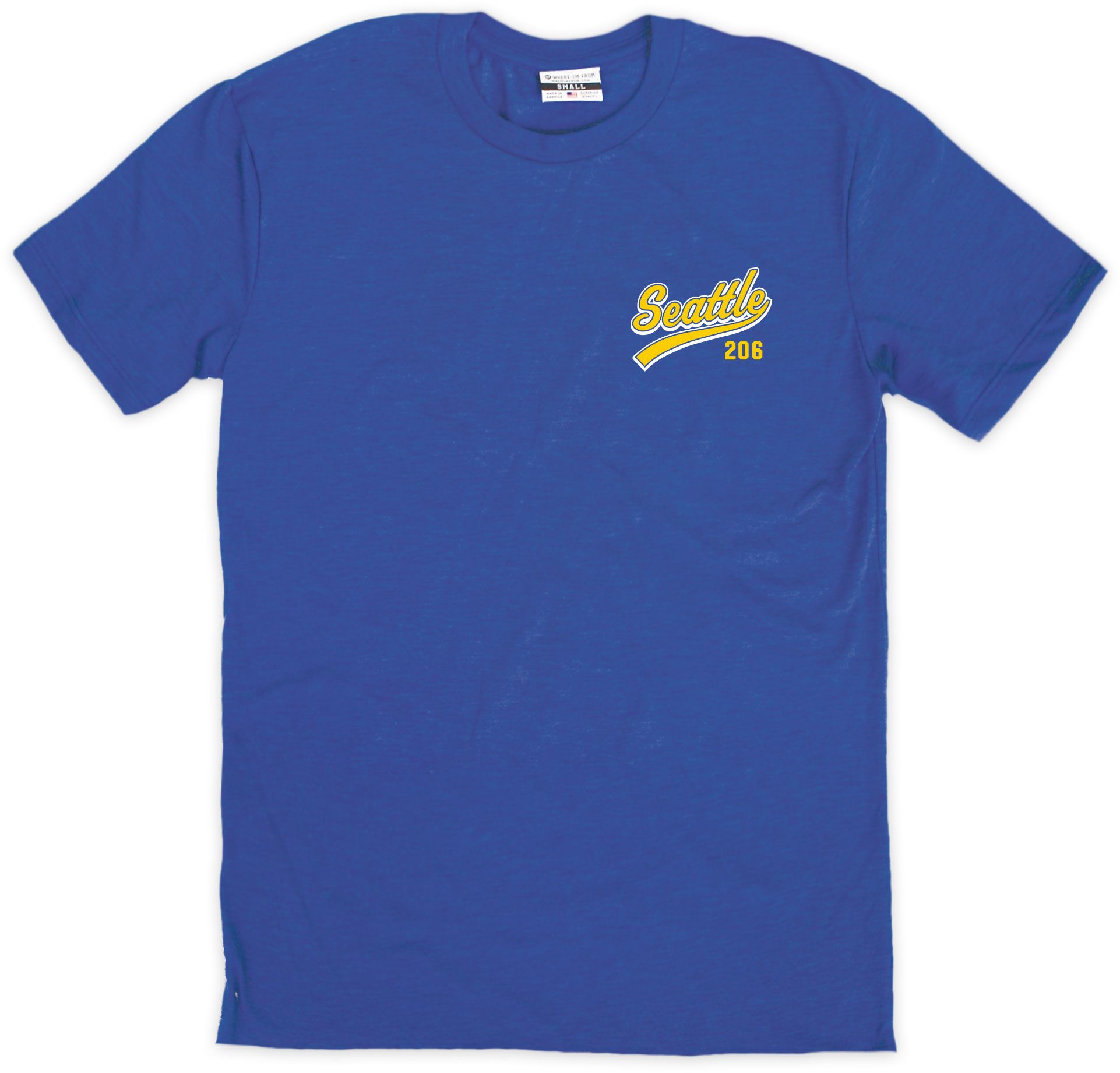 Where I'm From Adult Seattle Royal Baseball T-Shirt product image