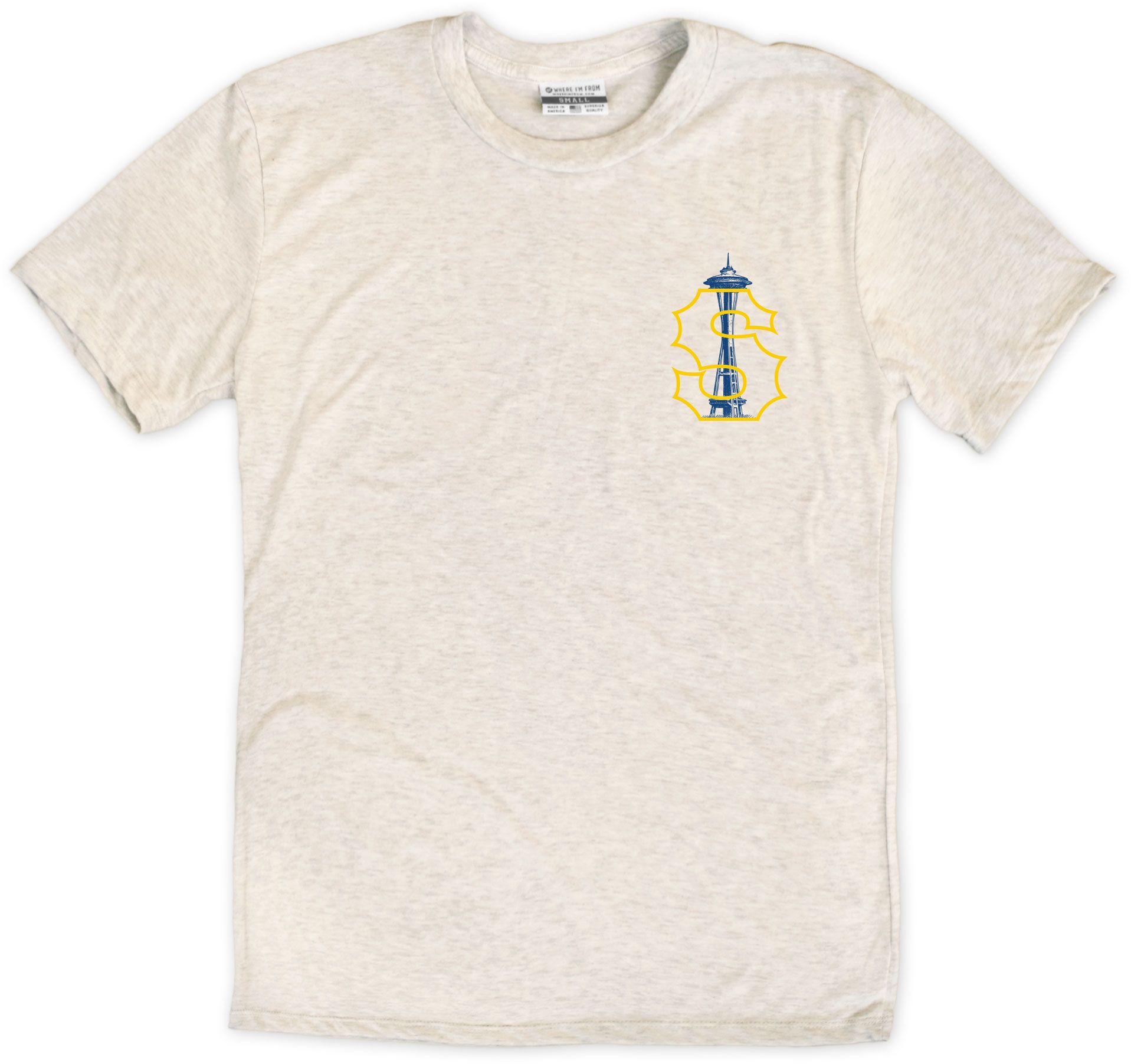 Where I'm From Adult Seattle Oatmeal Baseball T-Shirt product image