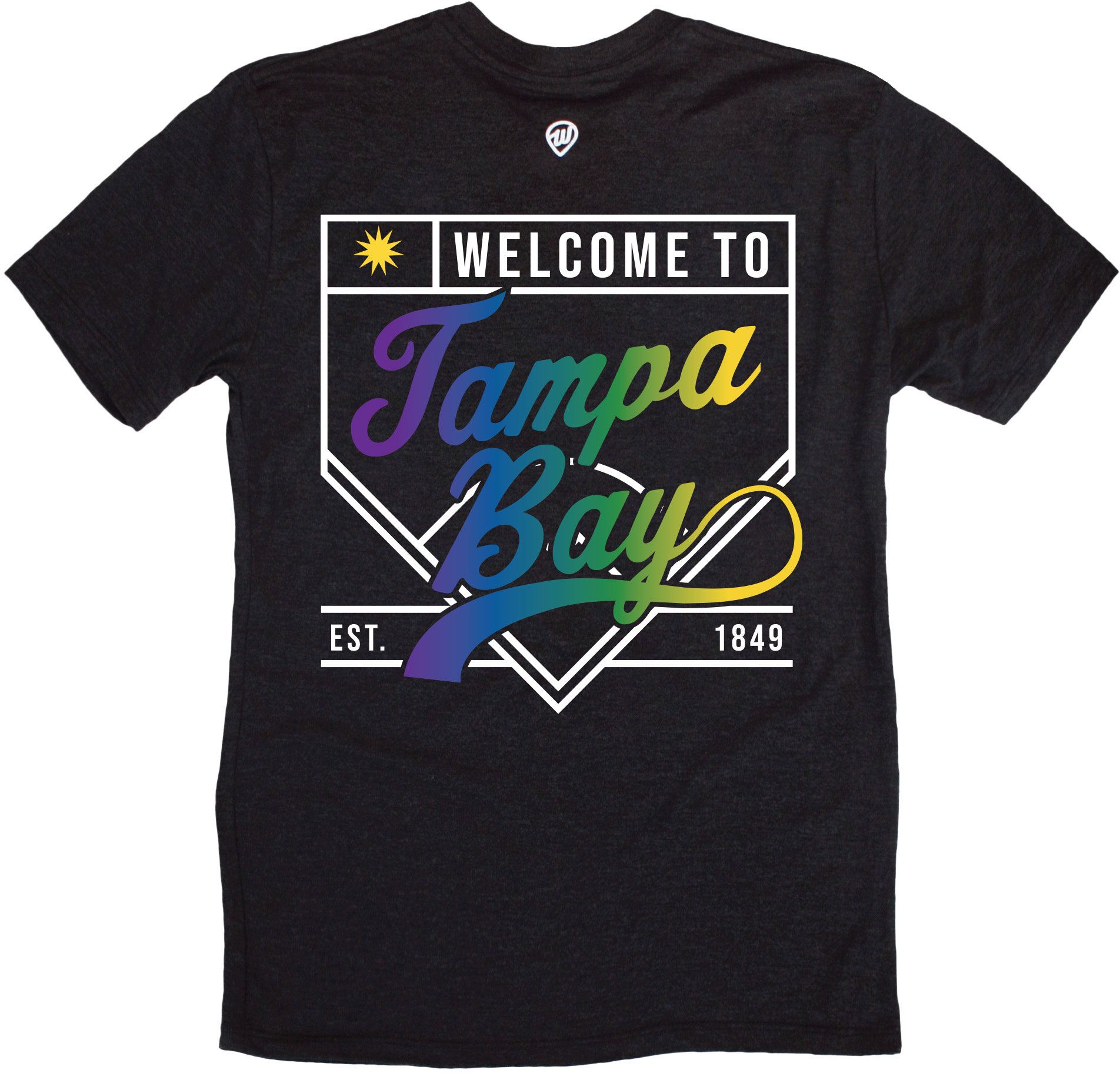 Where I'm From Adult Tampa Bay Black 2-Hit T-Shirt product image