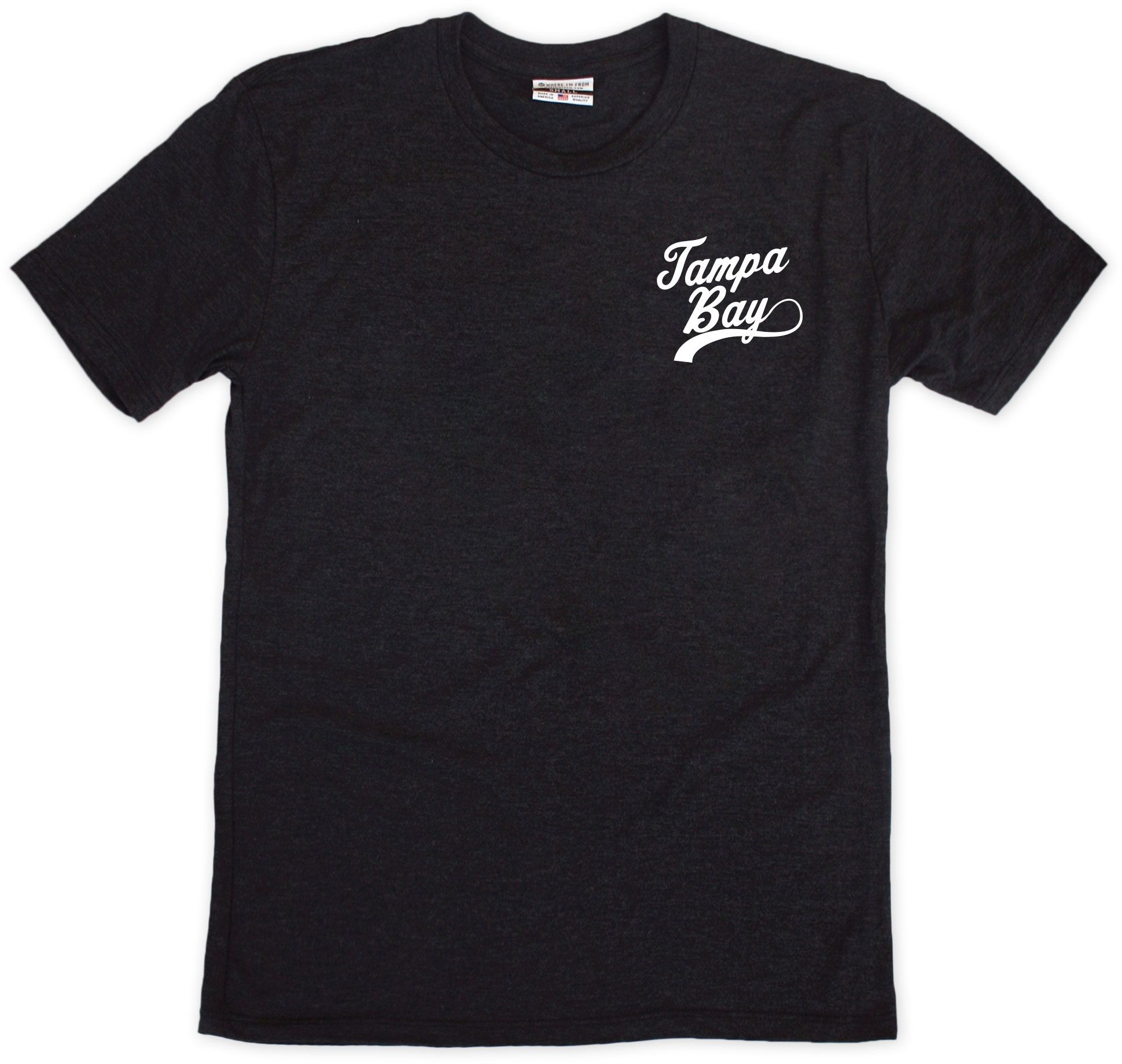 Where I'm From Adult Tampa Bay Black 2-Hit T-Shirt product image