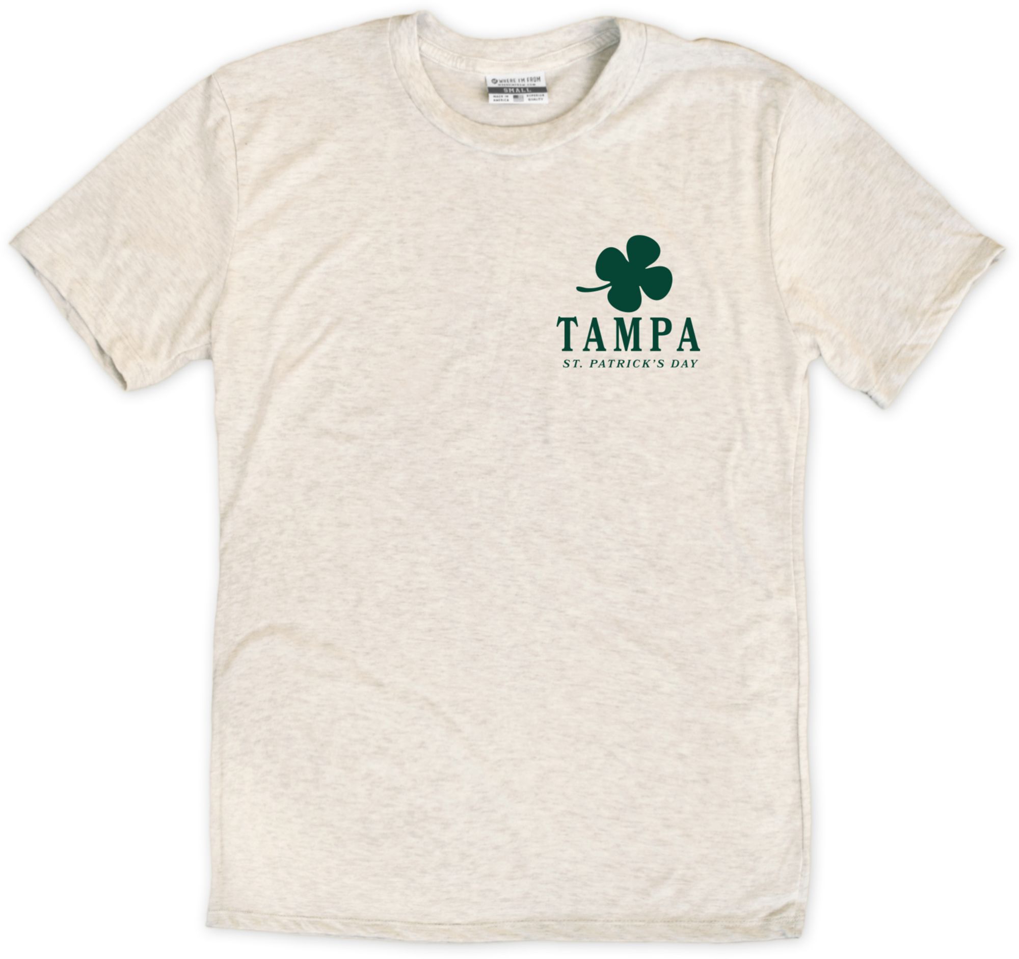 Where I'm From Adult Tampa Bay City Oatmeal St. Patty's T-Shirt product image