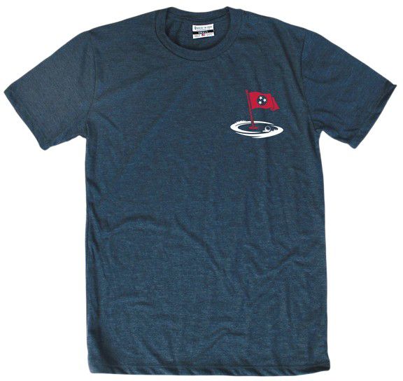 Where I'm From Adult Tennessee Navy Flag Golf T-Shirt product image