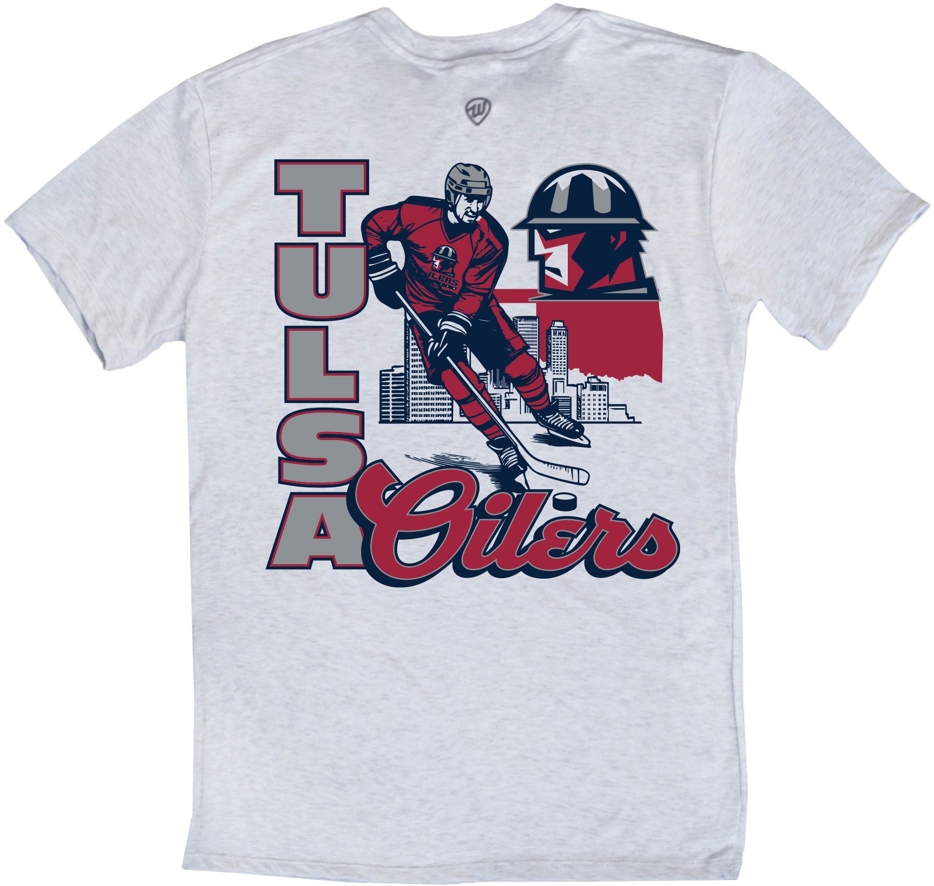 Where I'm From Adult Tulsa Oilers White 2Hit T-Shirt product image