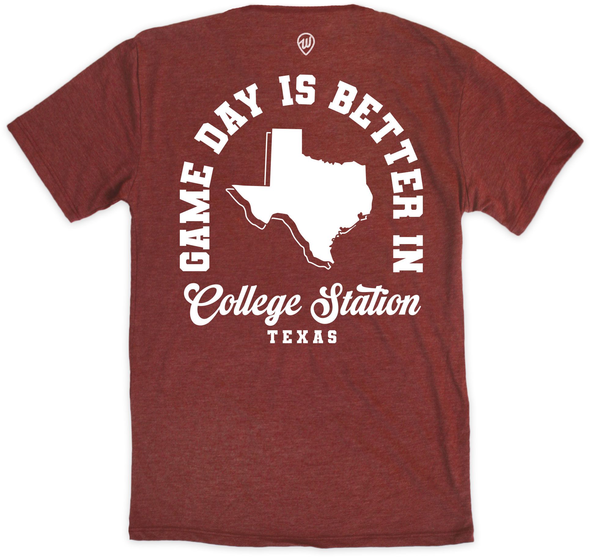 Where I'm From Men's College Station Maroon Game Day 2Hit T-Shirt product image
